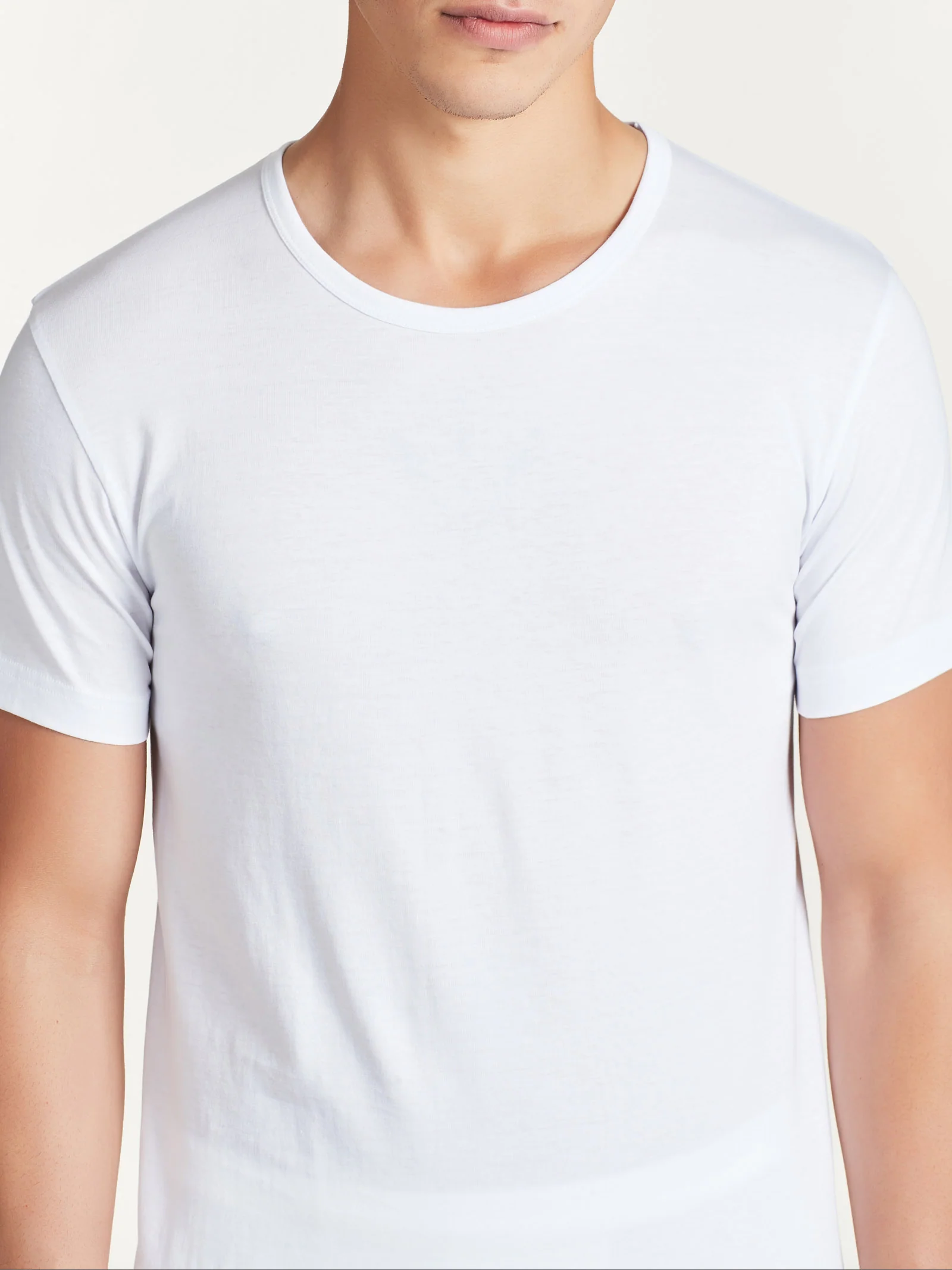 100% Cotton - Maglietta girocollo in cotone  - B.co Bipack - Image 4