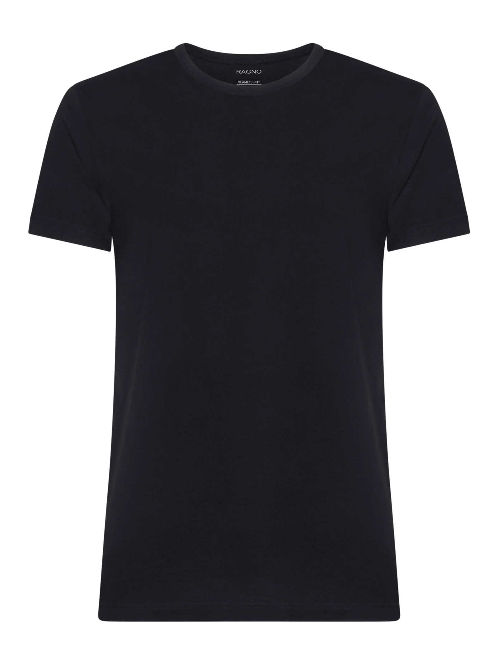 100% Cotton - Maglietta girocollo in cotone  - Nero Bipack