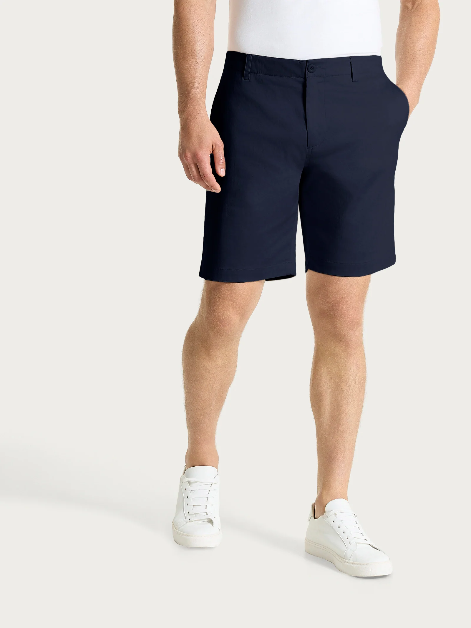Bermuda con tasche in Satin Power - Bleu