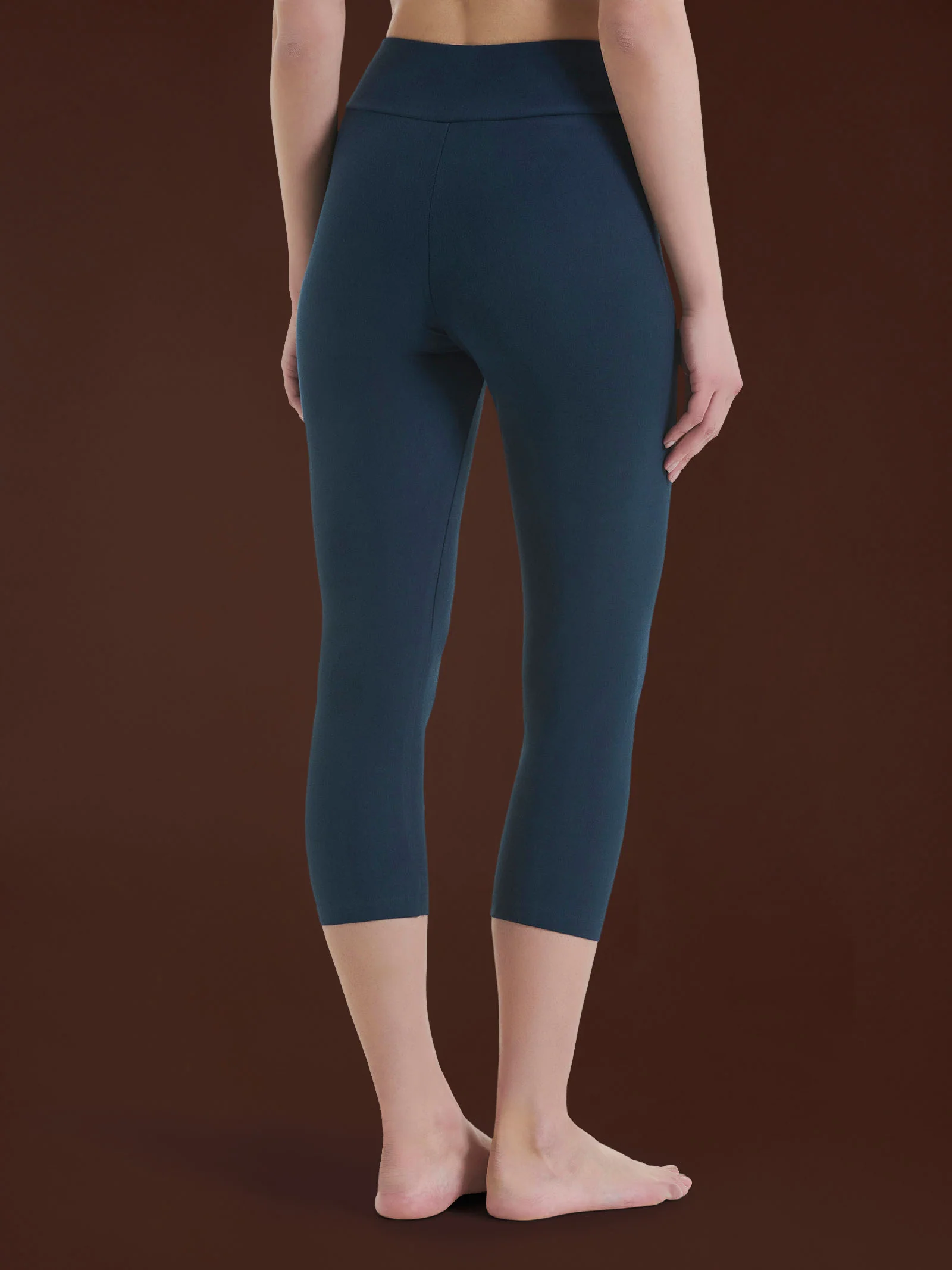beYOUtiful Homewear – Leggings a pinocchietto in cotone elasticizzato - Bleu - Image 2
