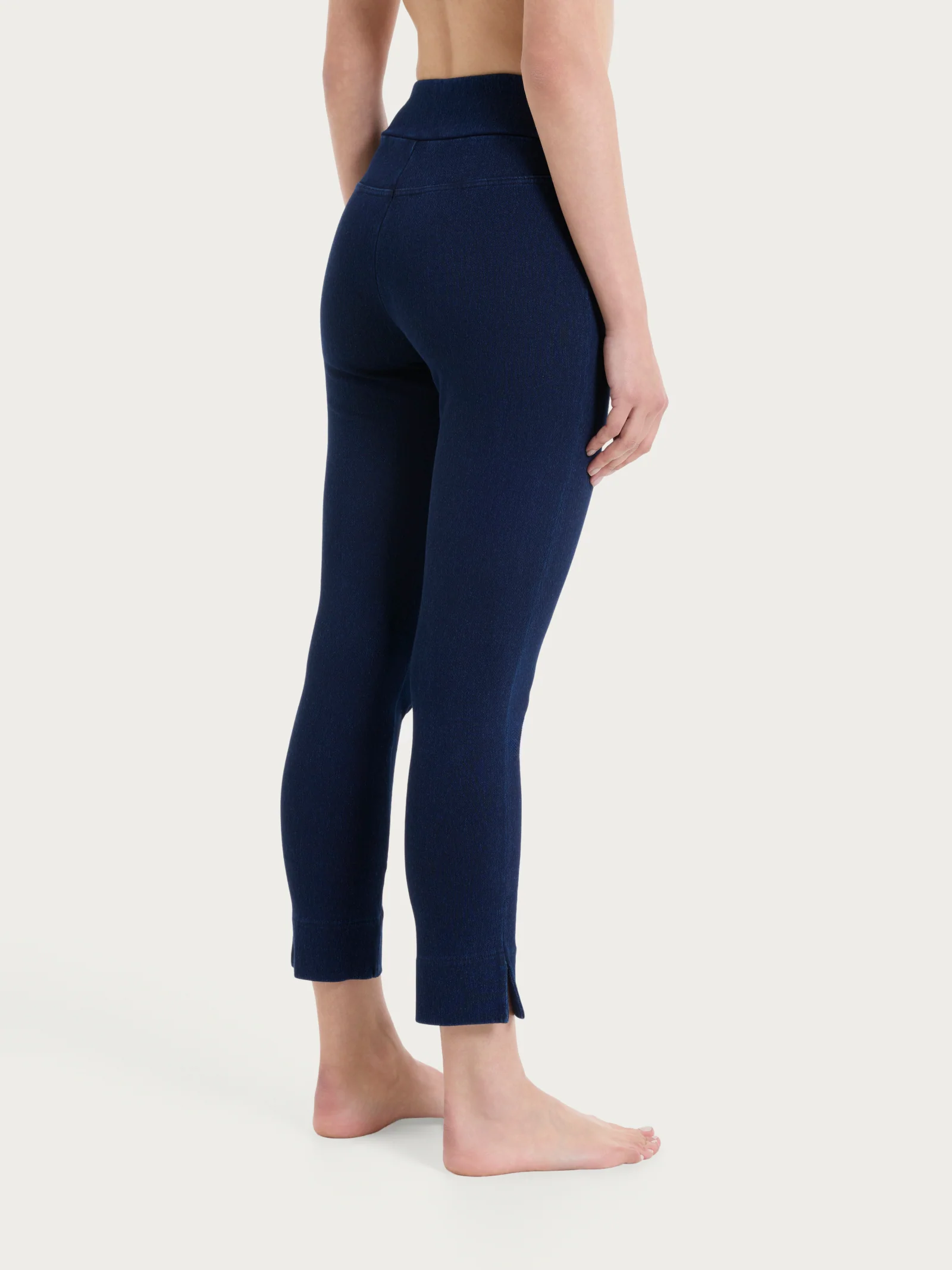 beYOUtiful Homewear – Leggings capri in maglia denim - Bleu - Image 2