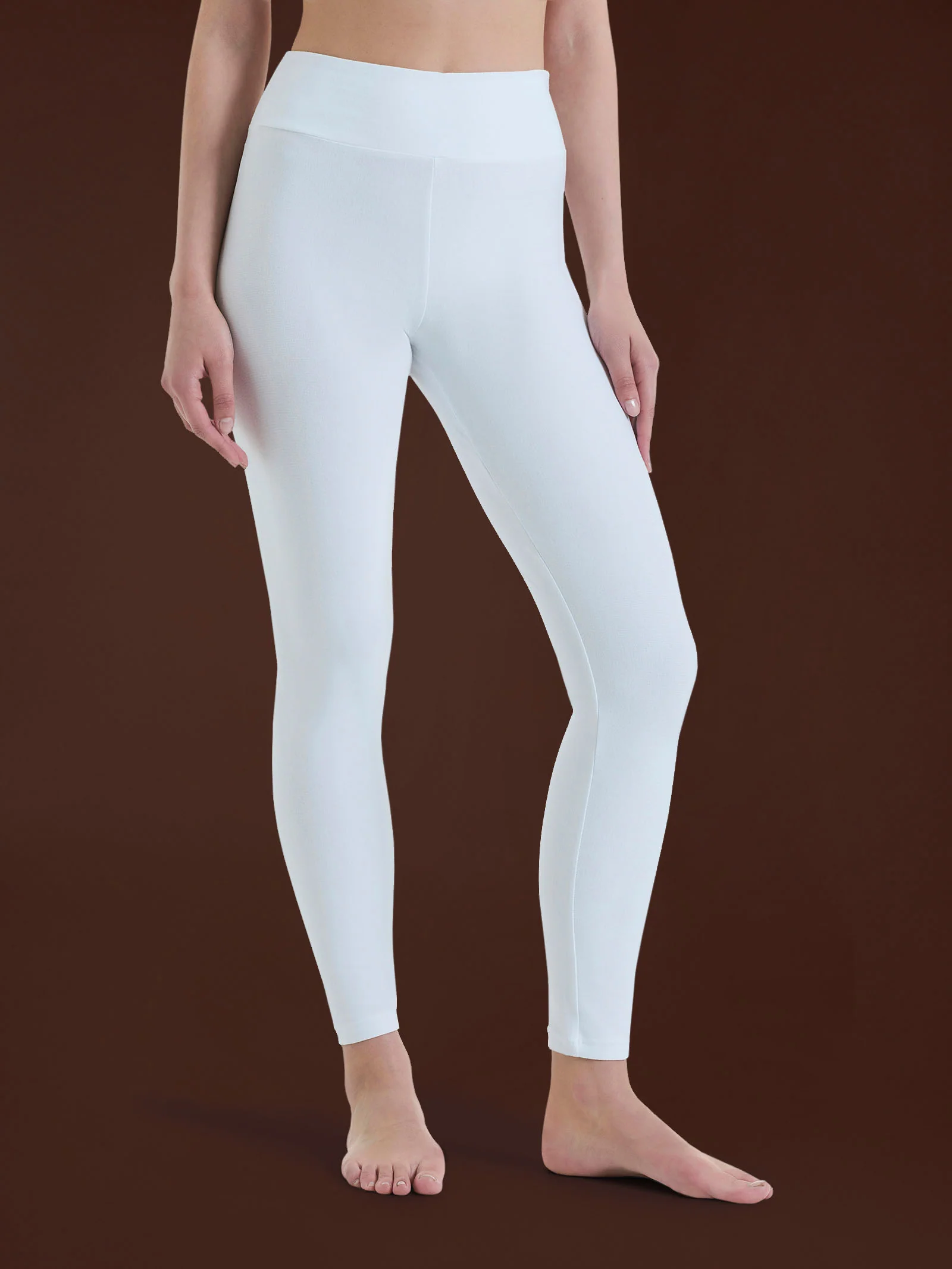 beYOUtiful Homewear – Leggings in cotone elasticizzato - Bianco