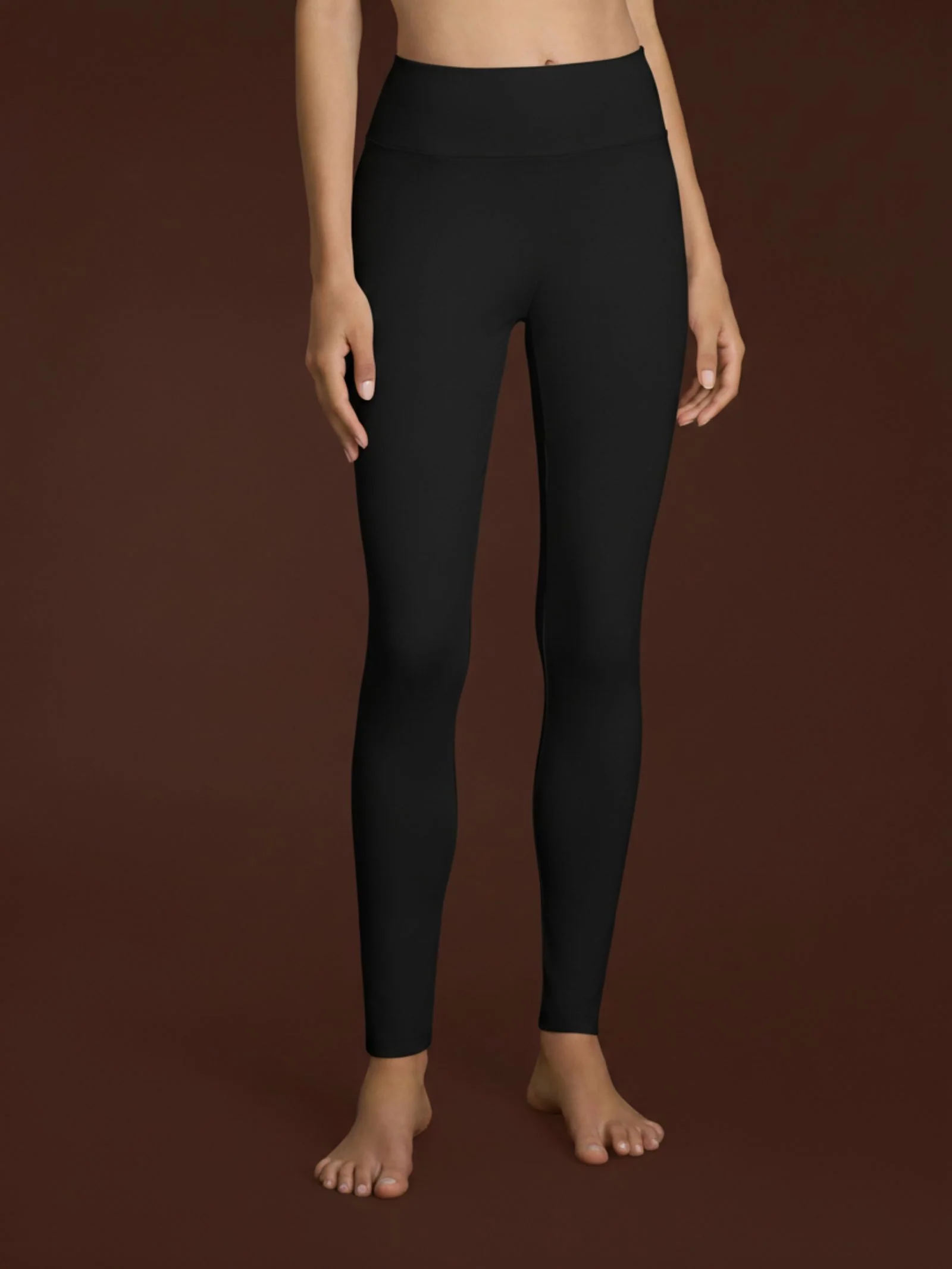 beYOUtiful Homewear – Leggings in maglia denim - Nero