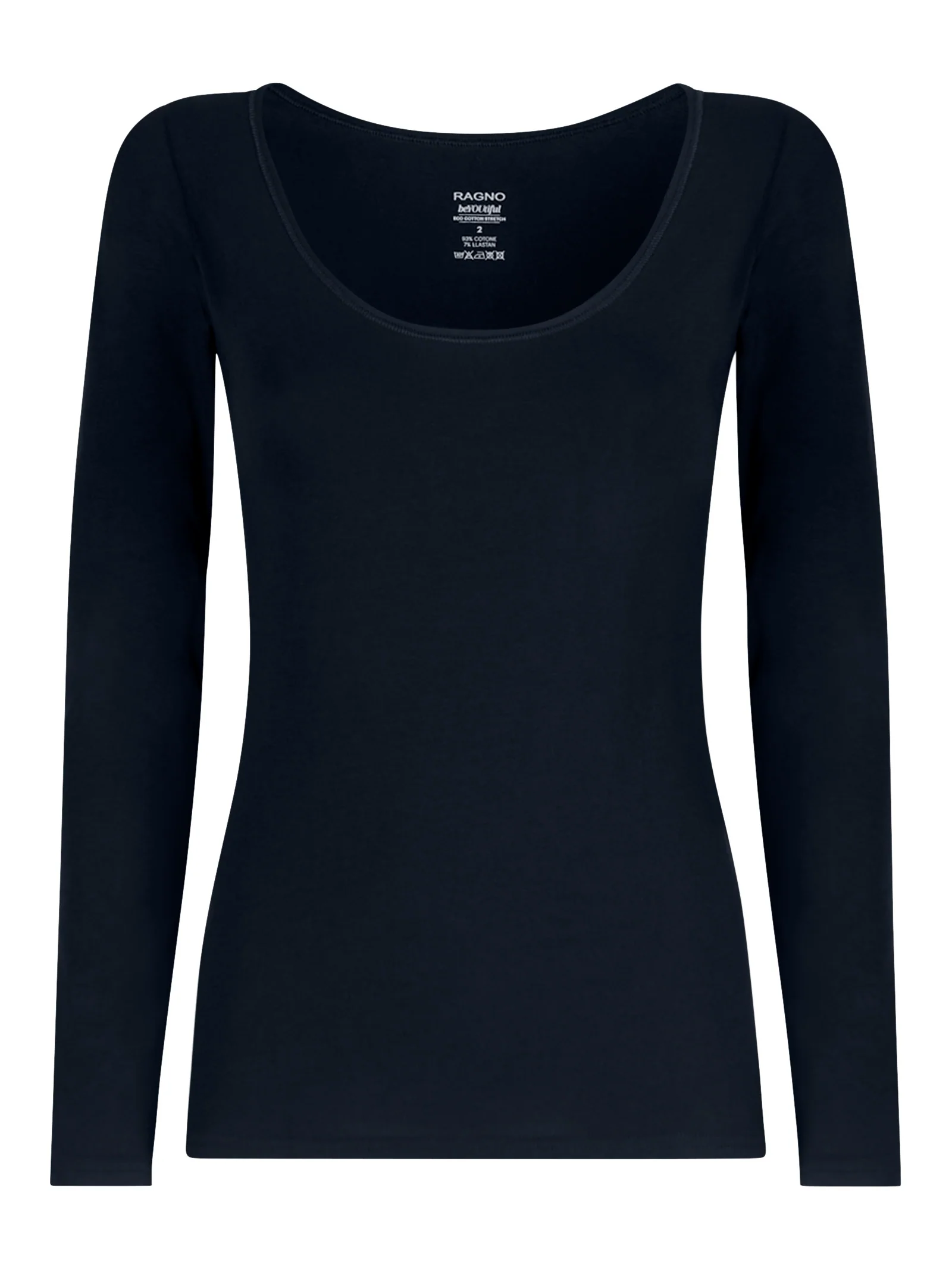 beYOUtiful - Maglietta a manica lunga in cotone elasticizzato extra fine - Bleu