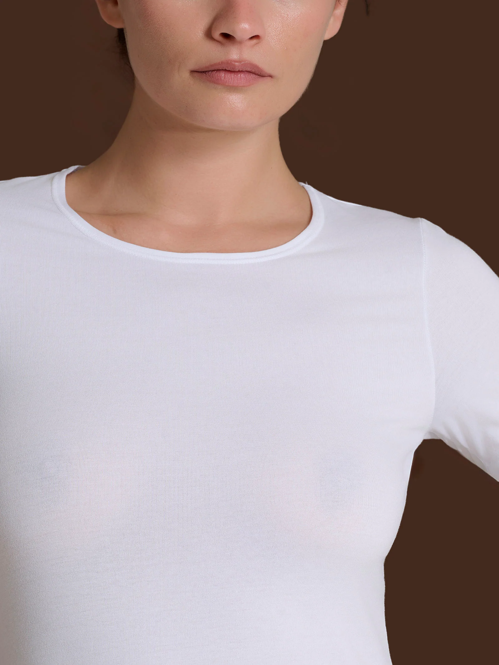 beYOUtiful - Maglietta in cotone elasticizzato extra fine - Smoke Gray - Image 4