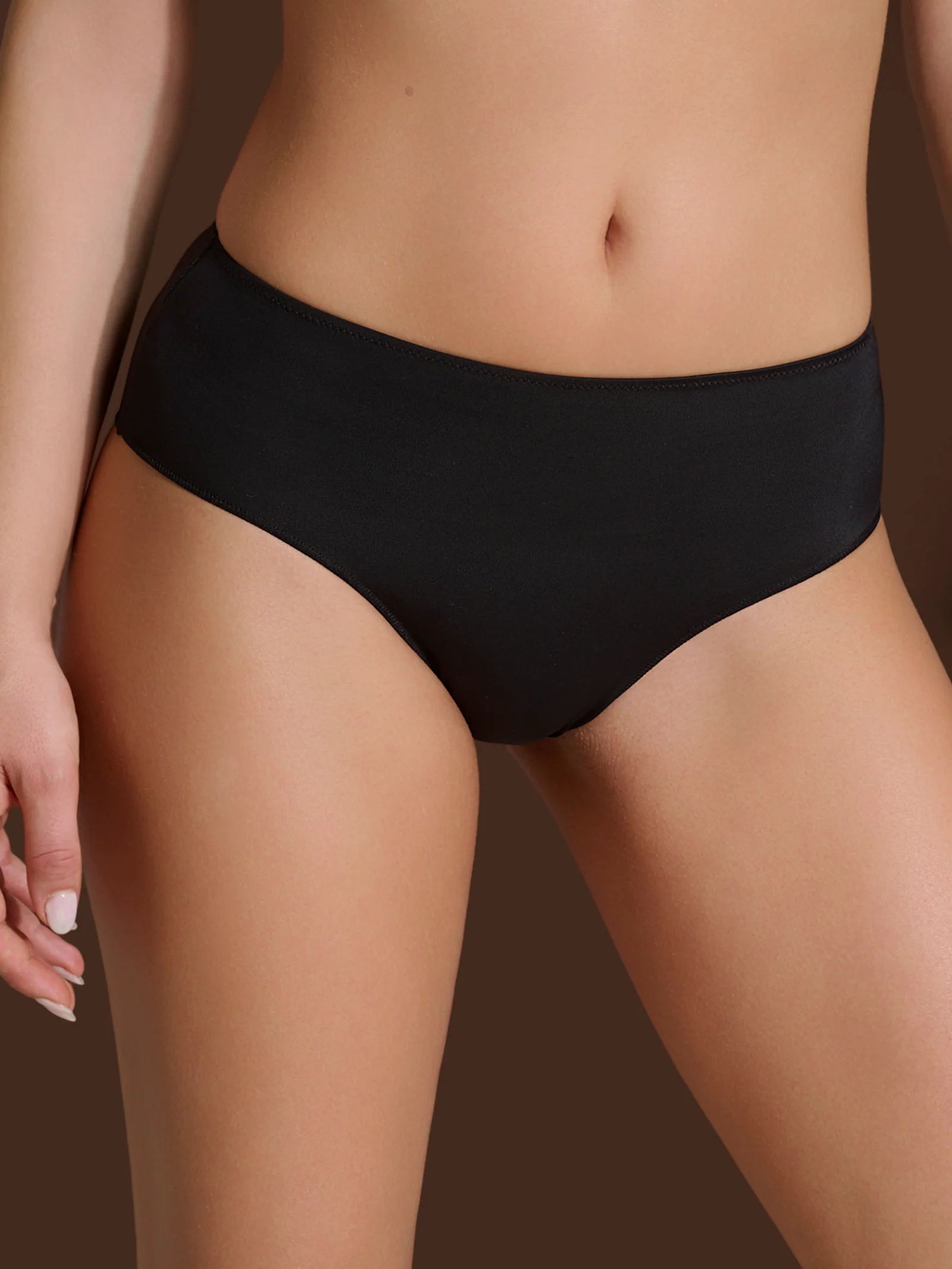 beYOUtiful - Slip alto in Microfibra Compact - Nero Bipack