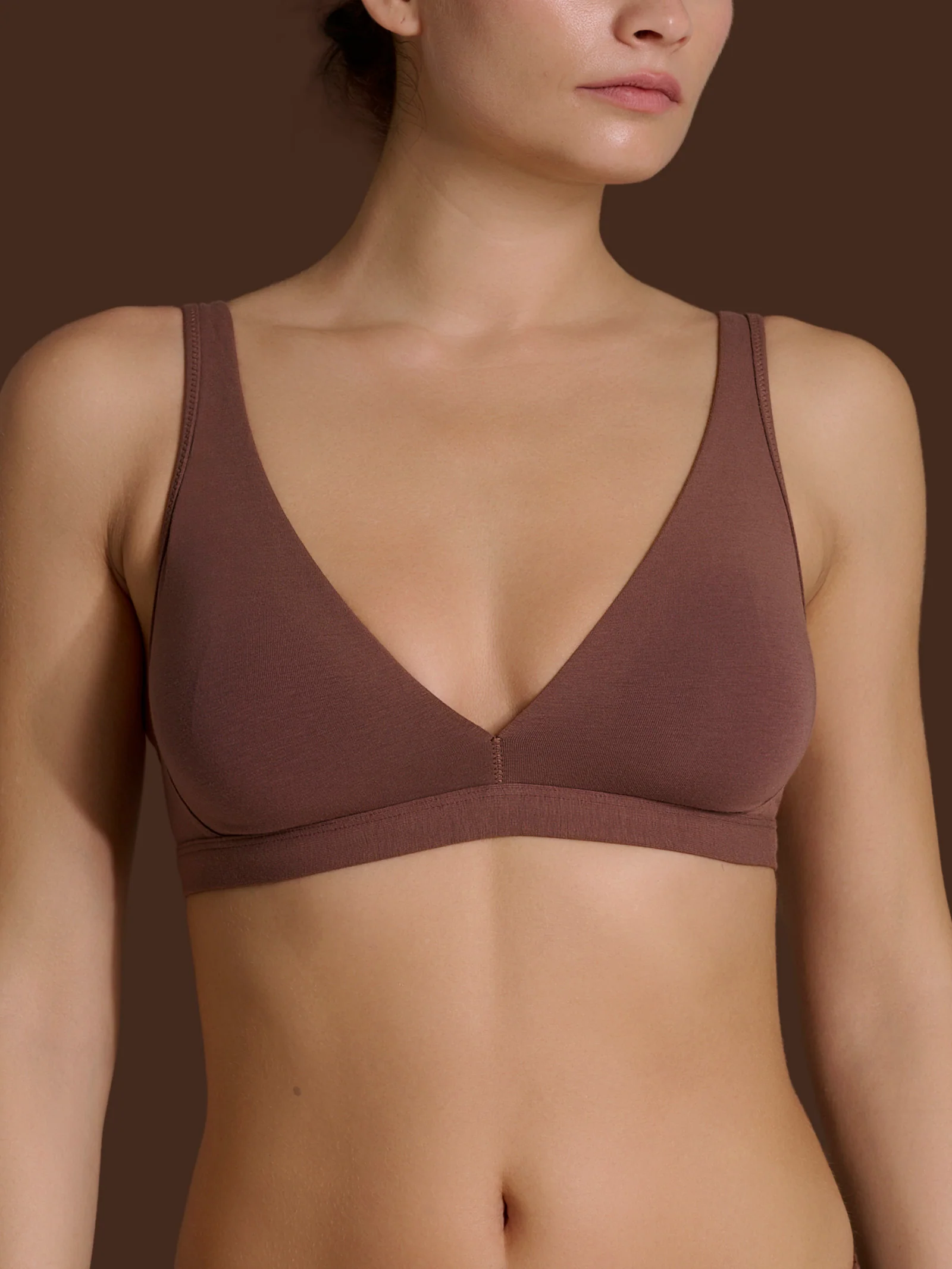 beYOUtiful YouUp - Reggiseno a vela in cotone elasticizzato - Acorn