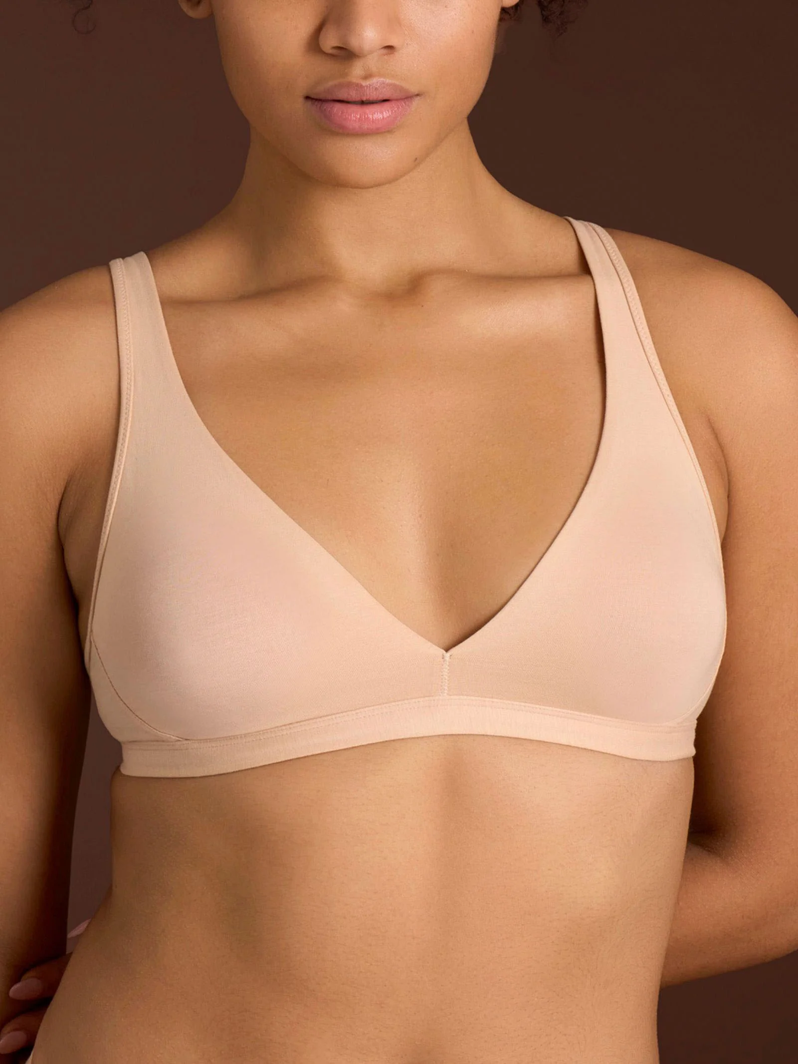 beYOUtiful YouUp - Reggiseno a vela in cotone elasticizzato - Smoke Gray