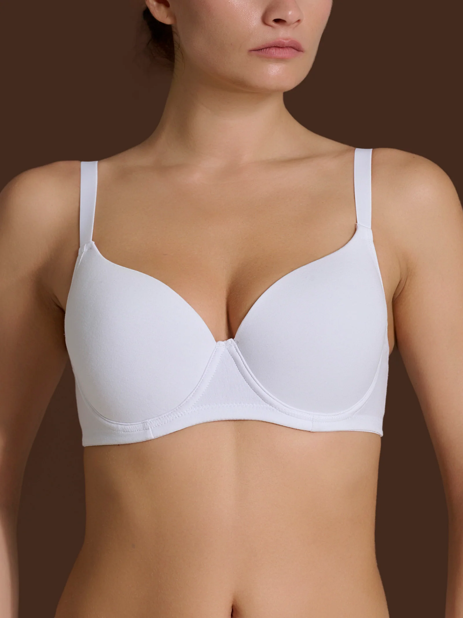 beYOUtiful YouUp - Reggiseno con ferretto in cotone elasticizzato  - Bianco