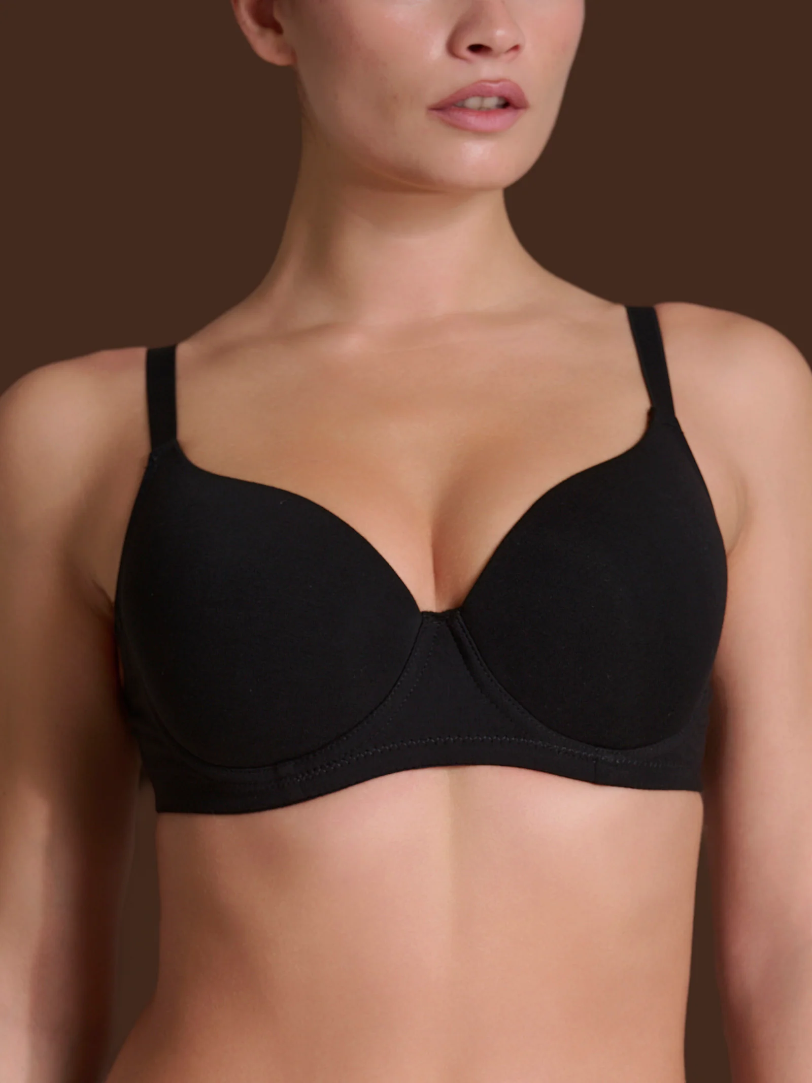 beYOUtiful YouUp - Reggiseno con ferretto in cotone elasticizzato  - Nero
