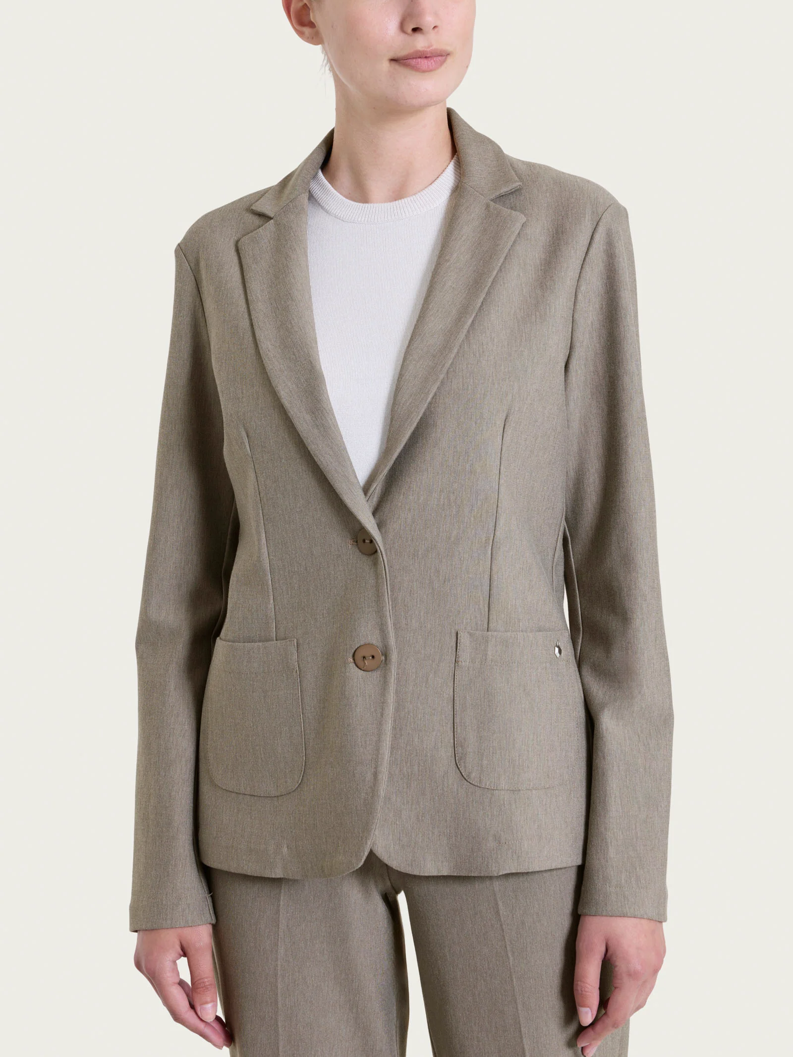 Blazer con due bottoni in Compact - Glace' Mel.