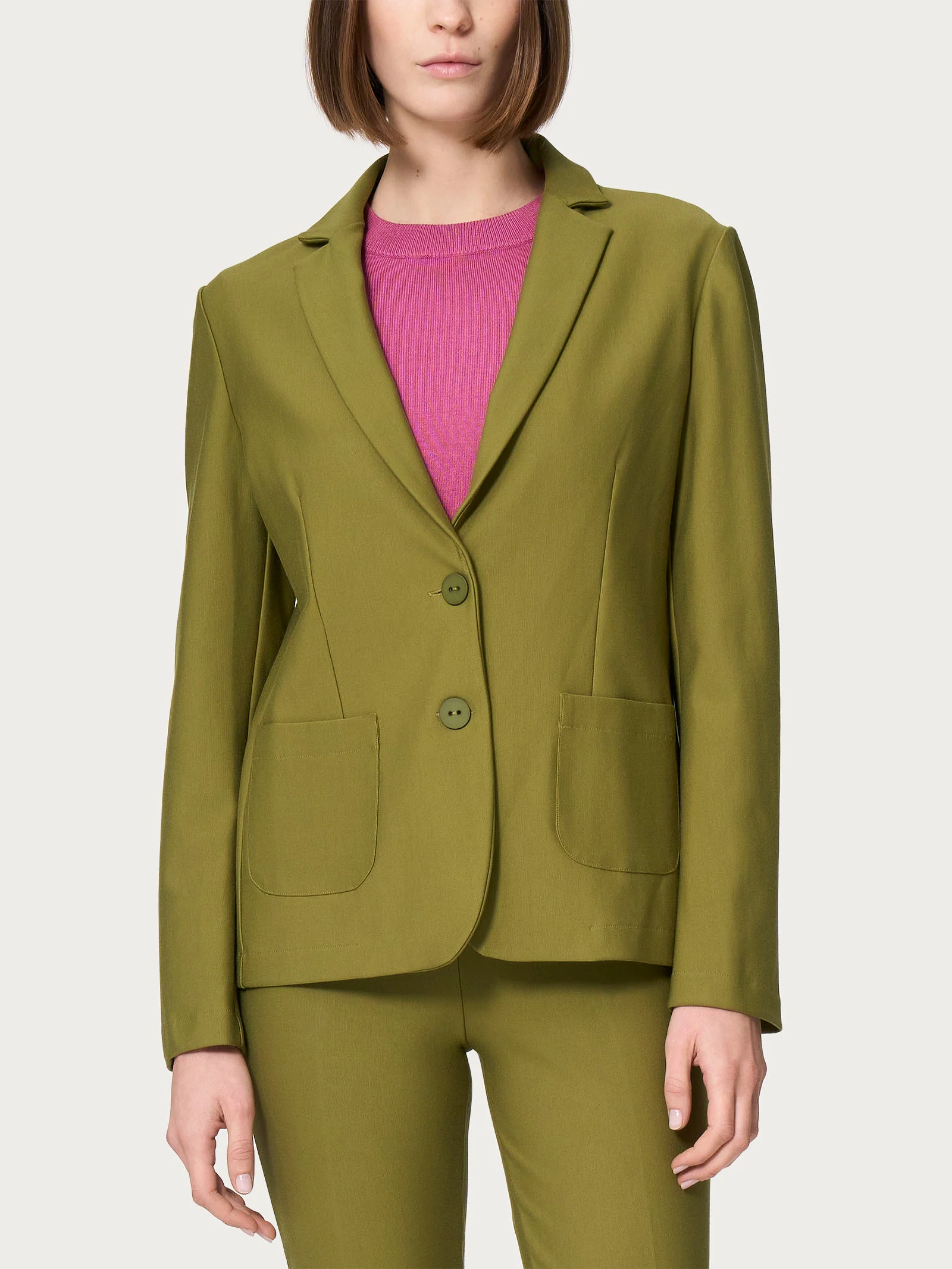 Blazer con due bottoni in Compact - Sphagnum
