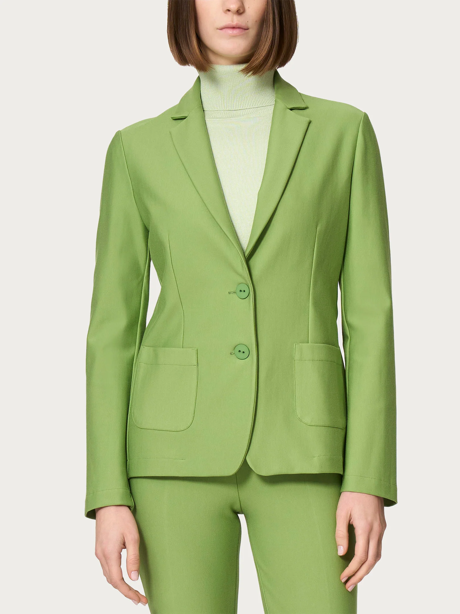 Blazer con due bottoni in Compact - Piquant Green