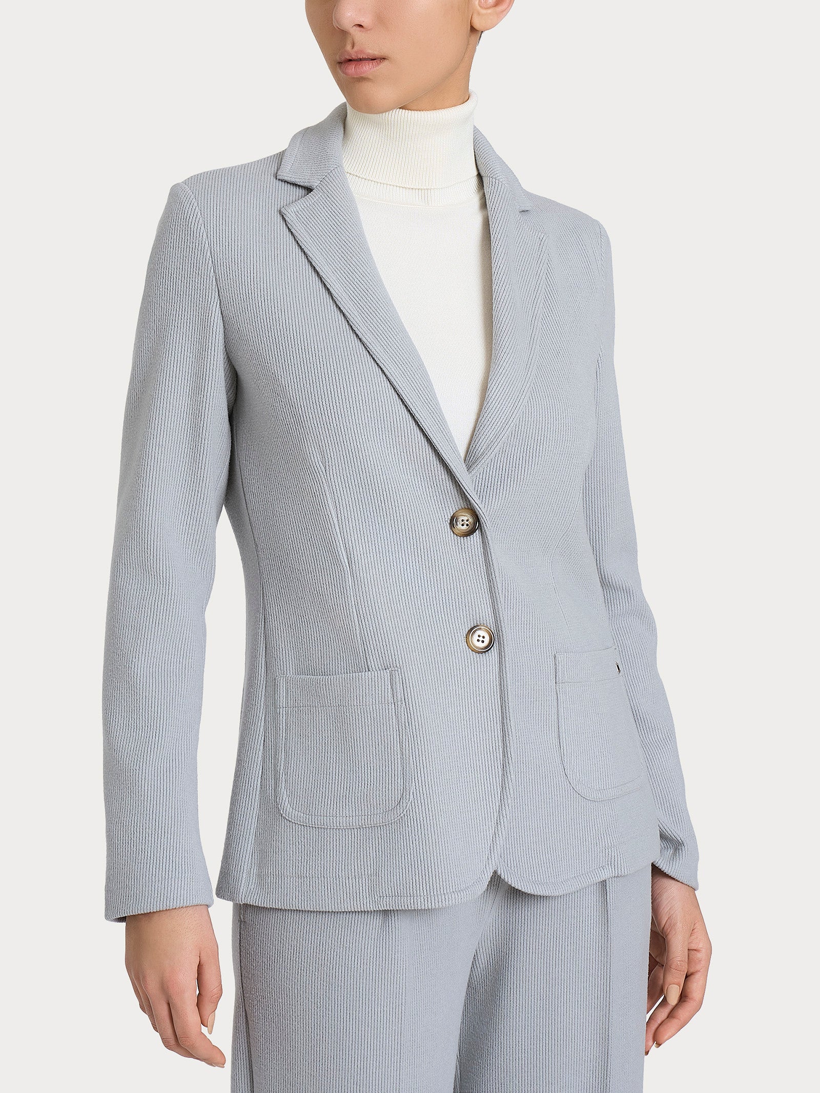 Blazer con due bottoni in Velvet - Ultimate Gray
