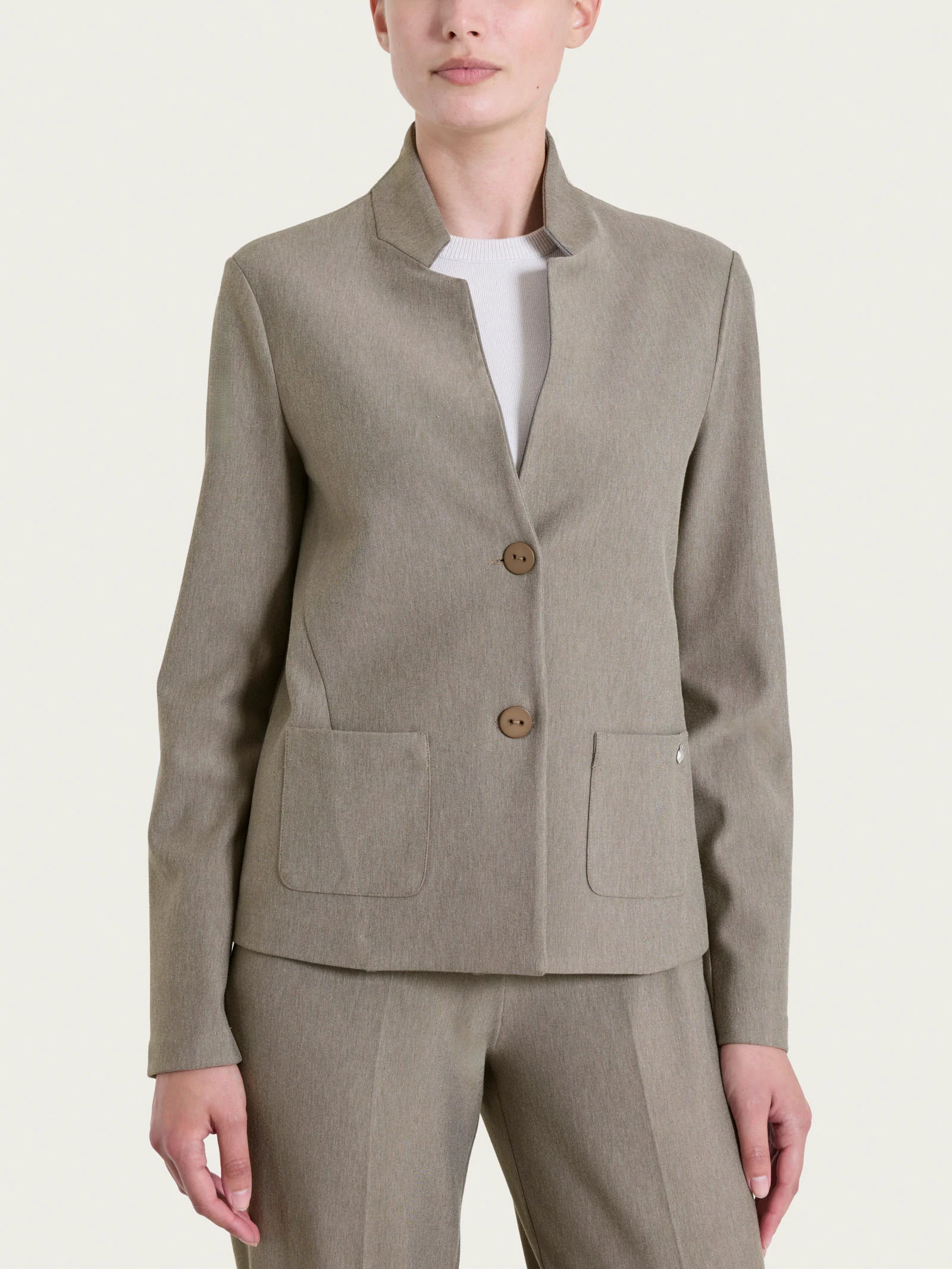 Blazer corto in Compact - Glace' Mel.