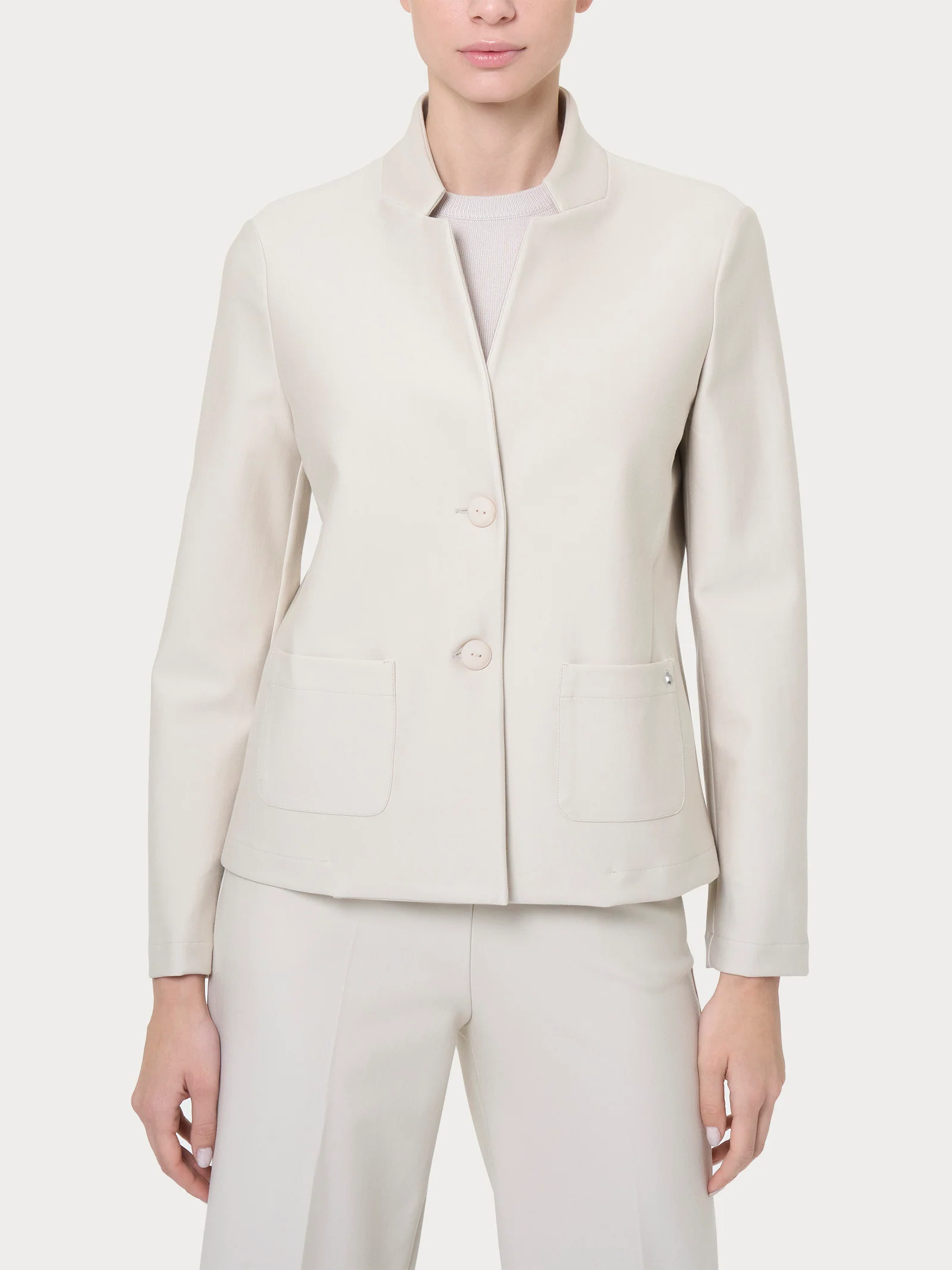 Blazer corto in Compact - Champignon