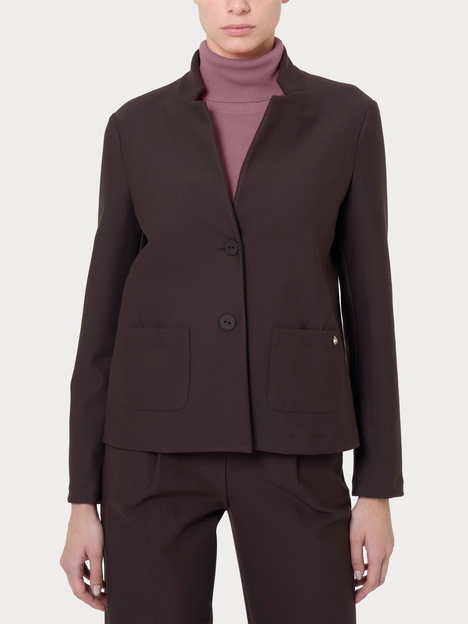 Blazer corto in Compact - Chocolate Torte