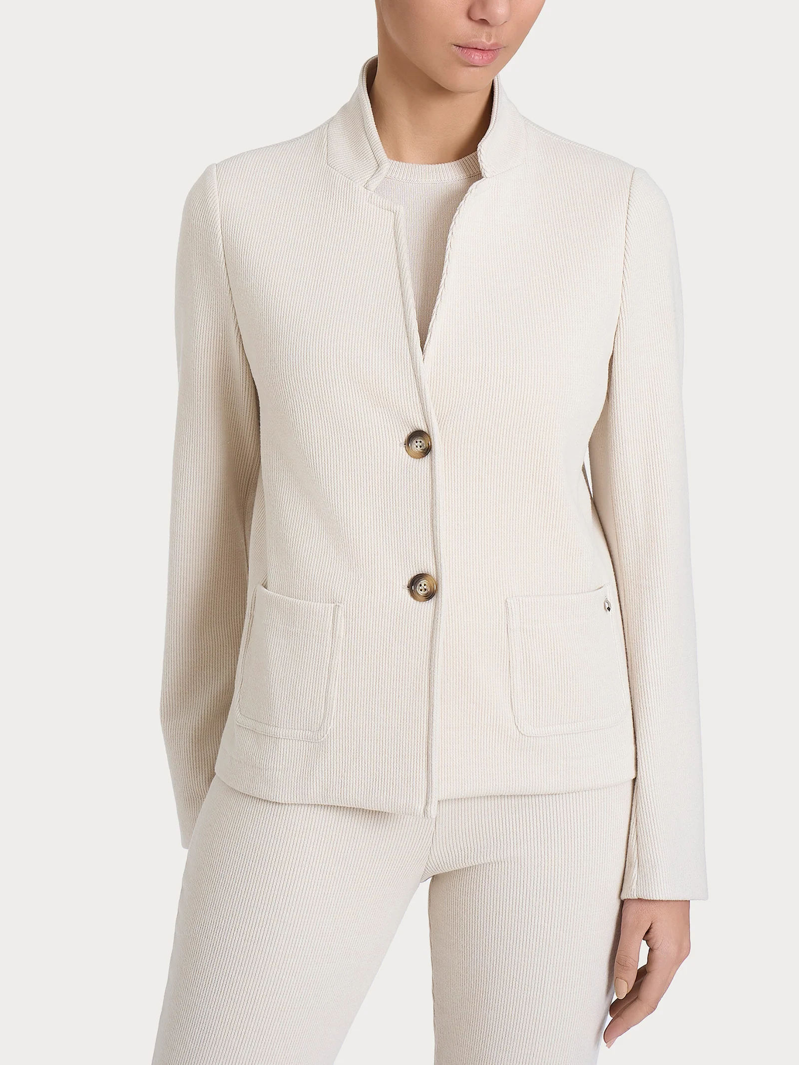 Blazer corto in Velvet - Champignon