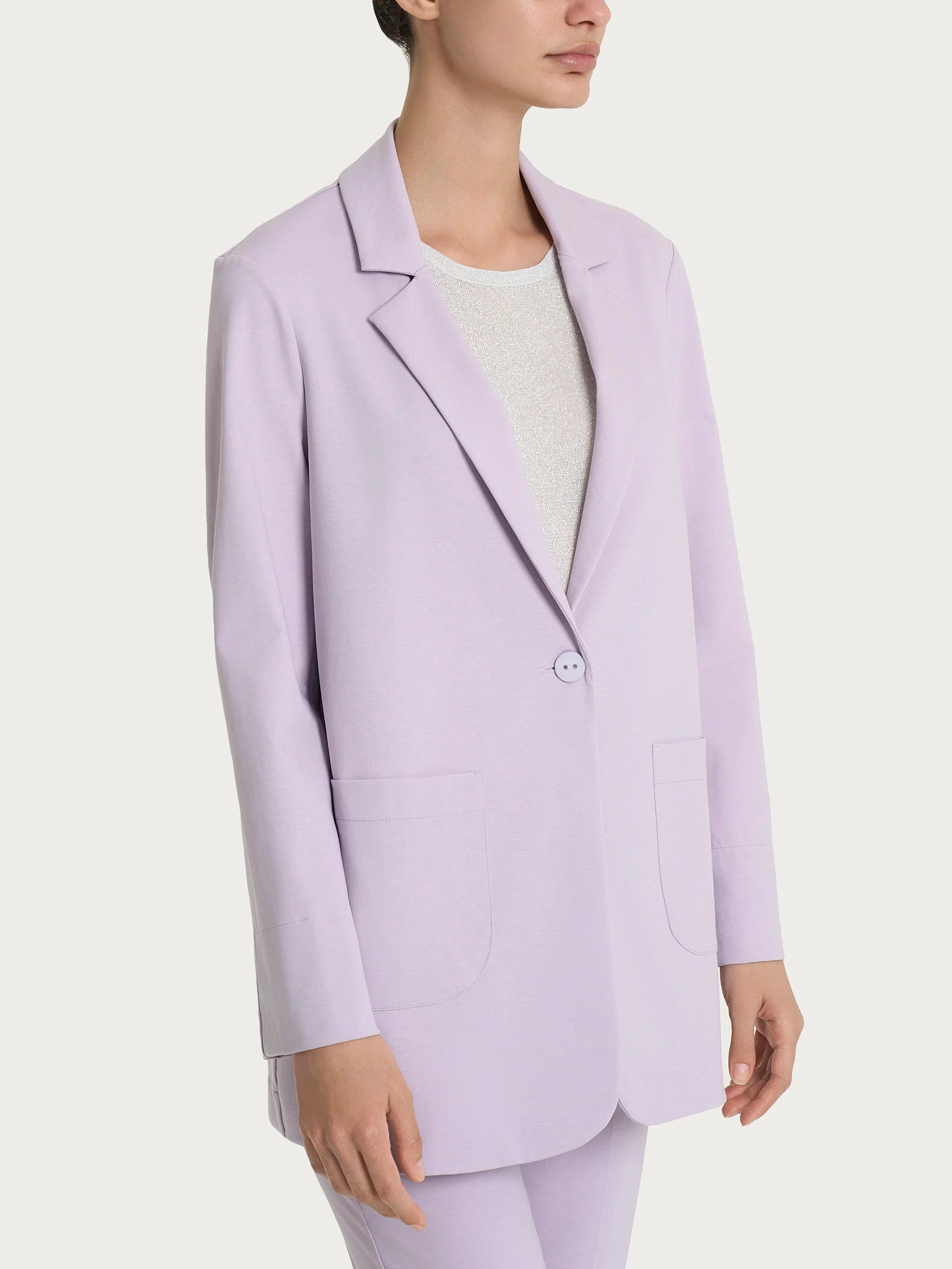 Blazer destrutturato in Compact Light - Thistle
