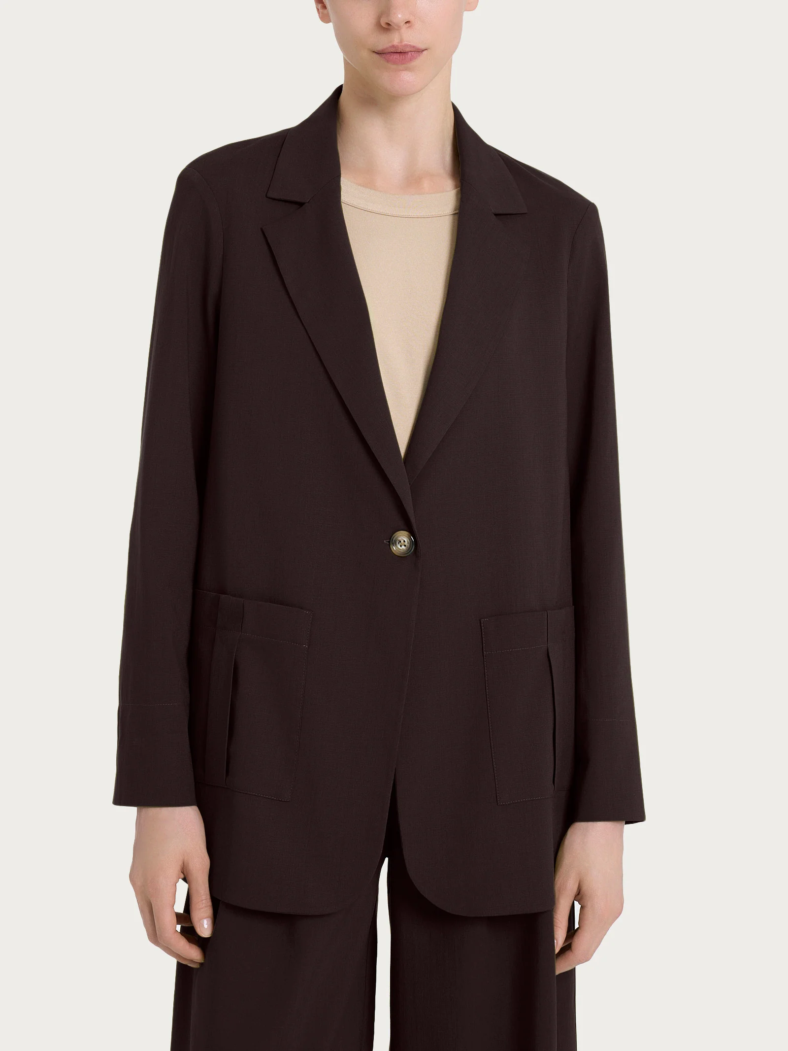 Blazer destrutturato in Super Natural - Chocolate Torte