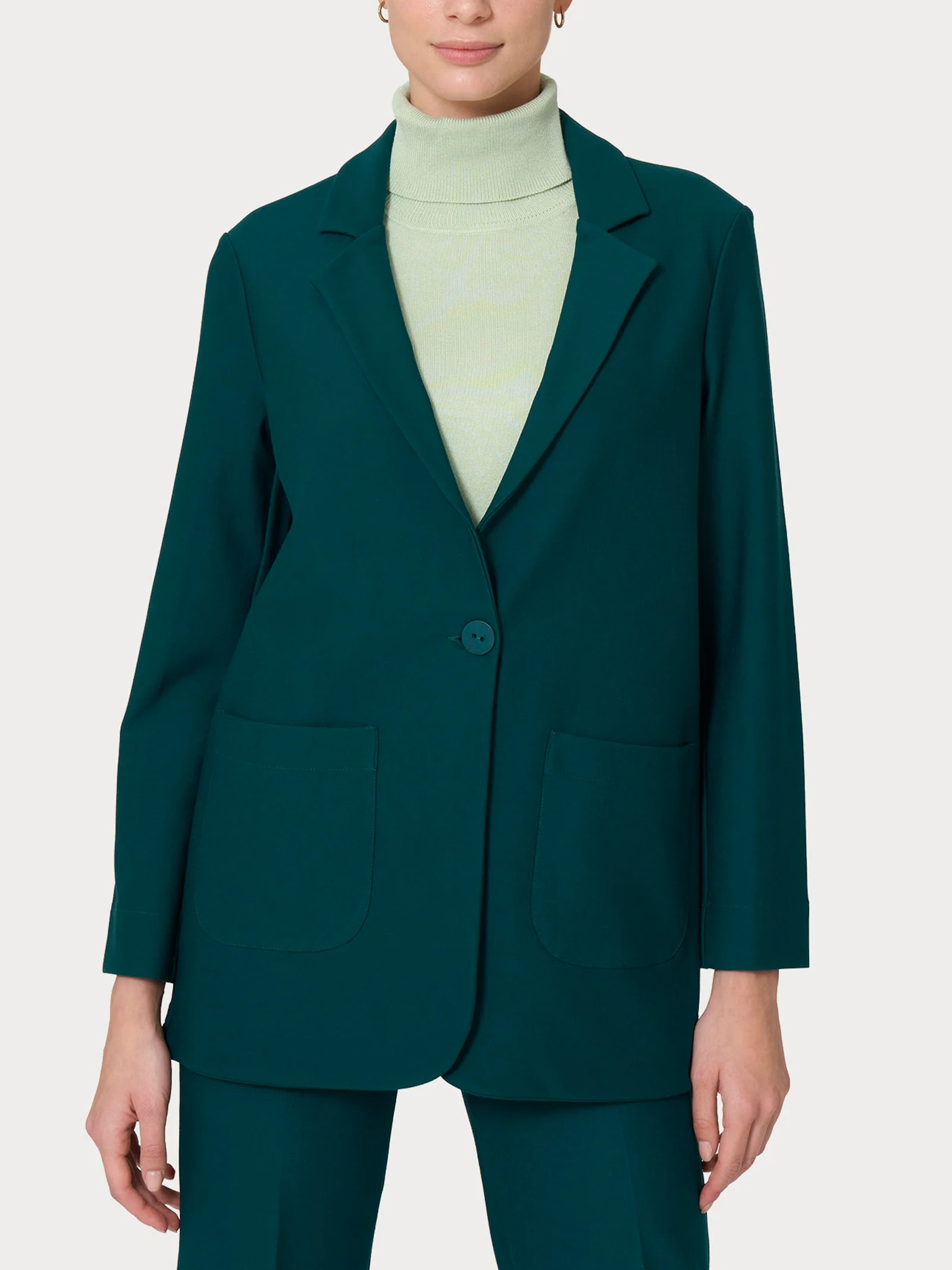 Blazer destrutturato in tessuto Compact - Rain Forest
