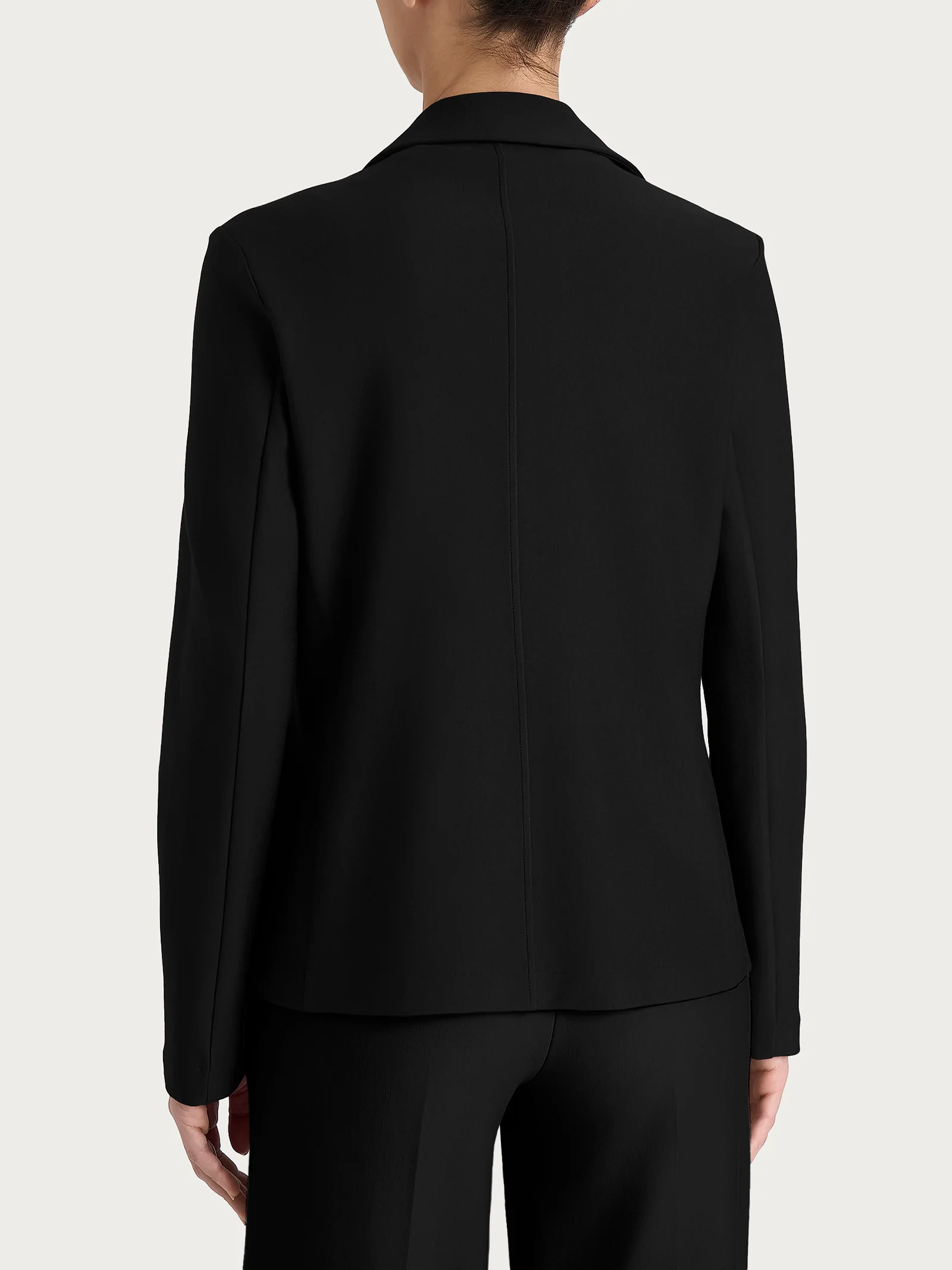 Blazer doppio petto in Compact - Nero - Image 2