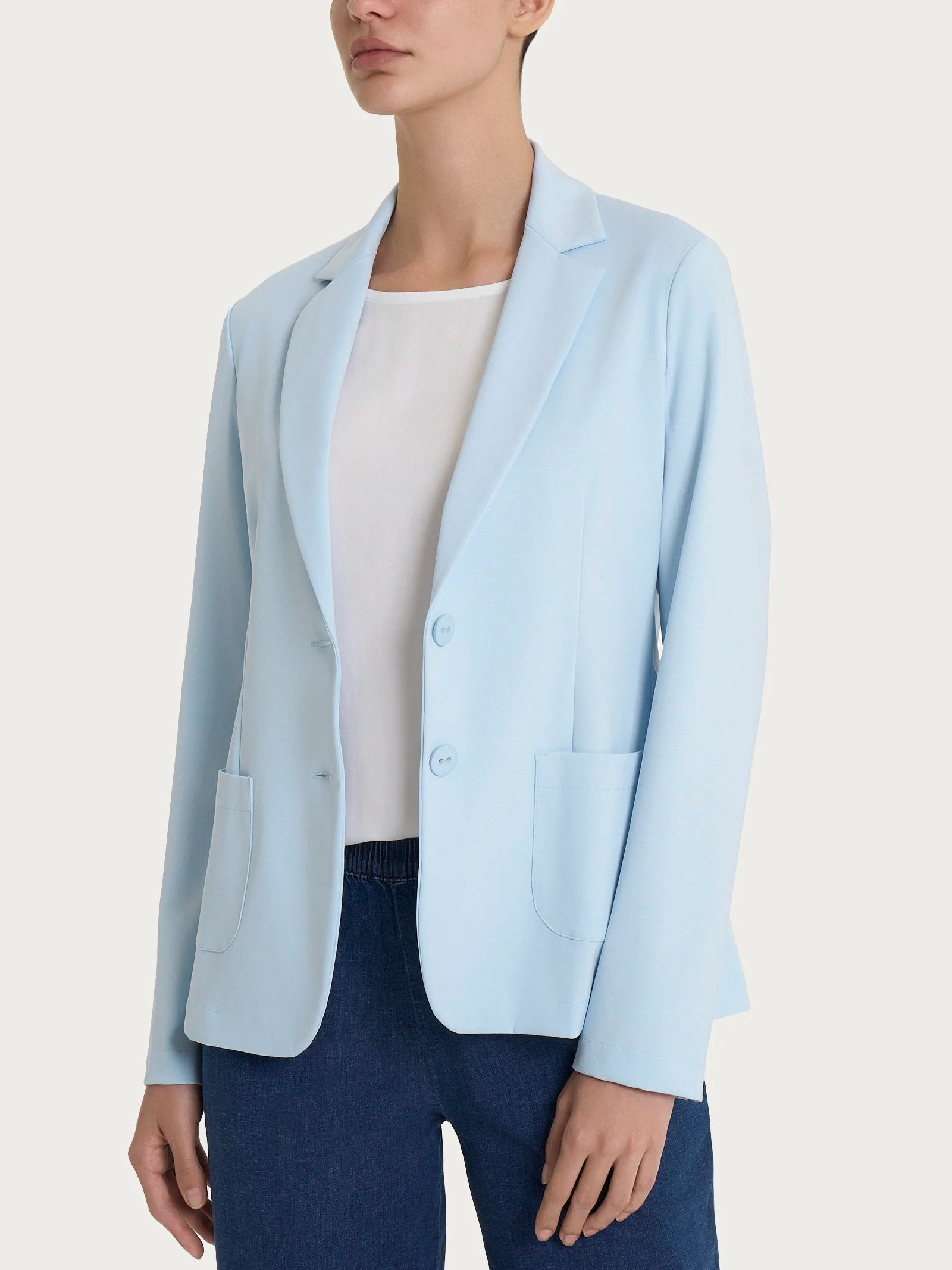 Blazer due bottoni in Compact Light - Skyway