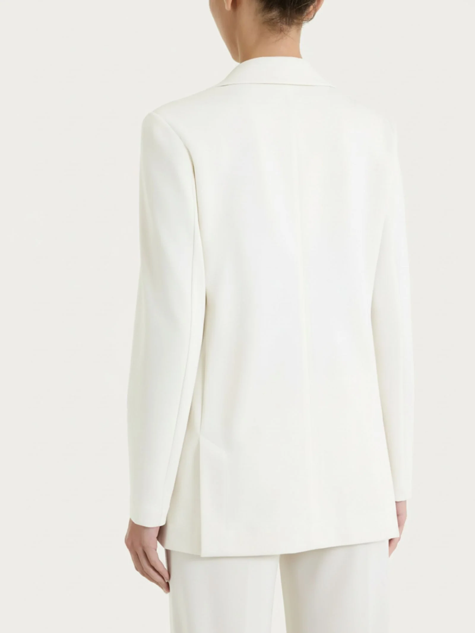 Blazer monopetto in Compact Light - Bianco - Image 2