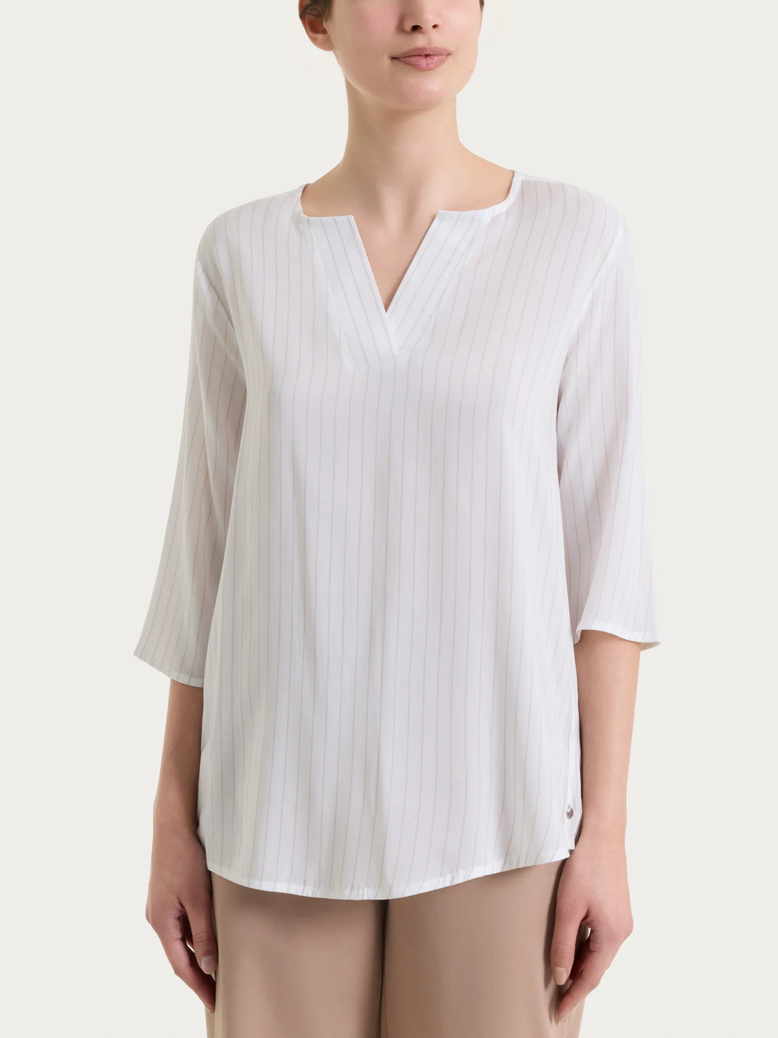 Blusa a righe in EcoSeta - Fant.Champignon