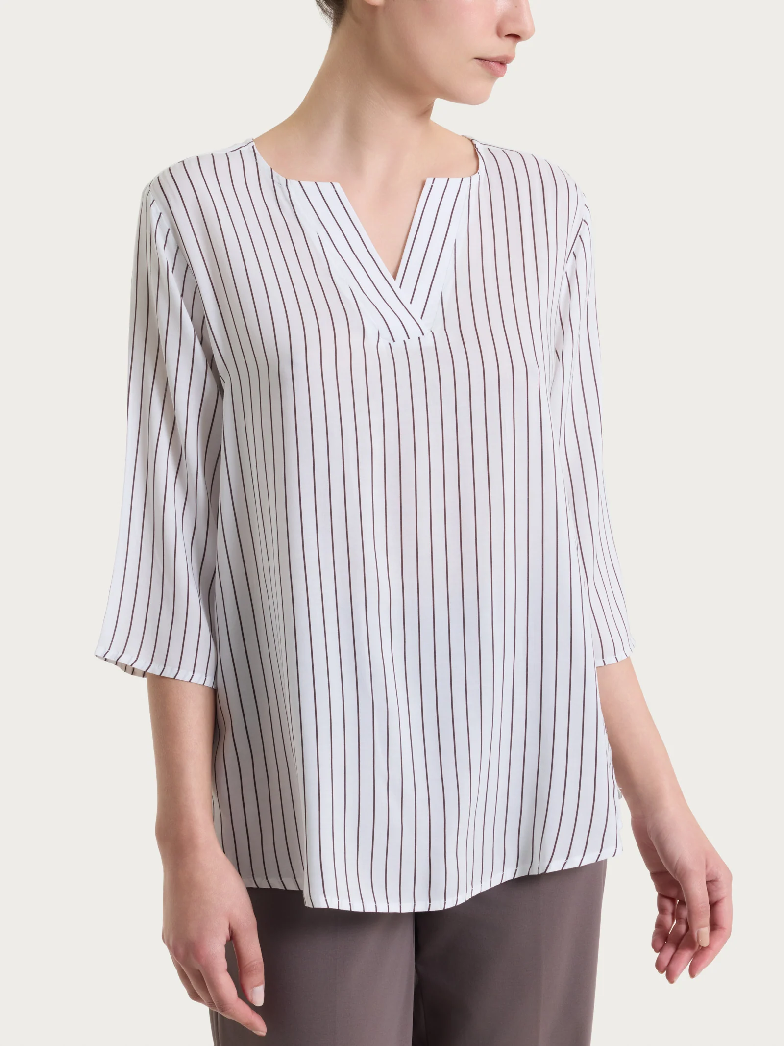 Blusa a righe in EcoSeta - Fant. Raisin