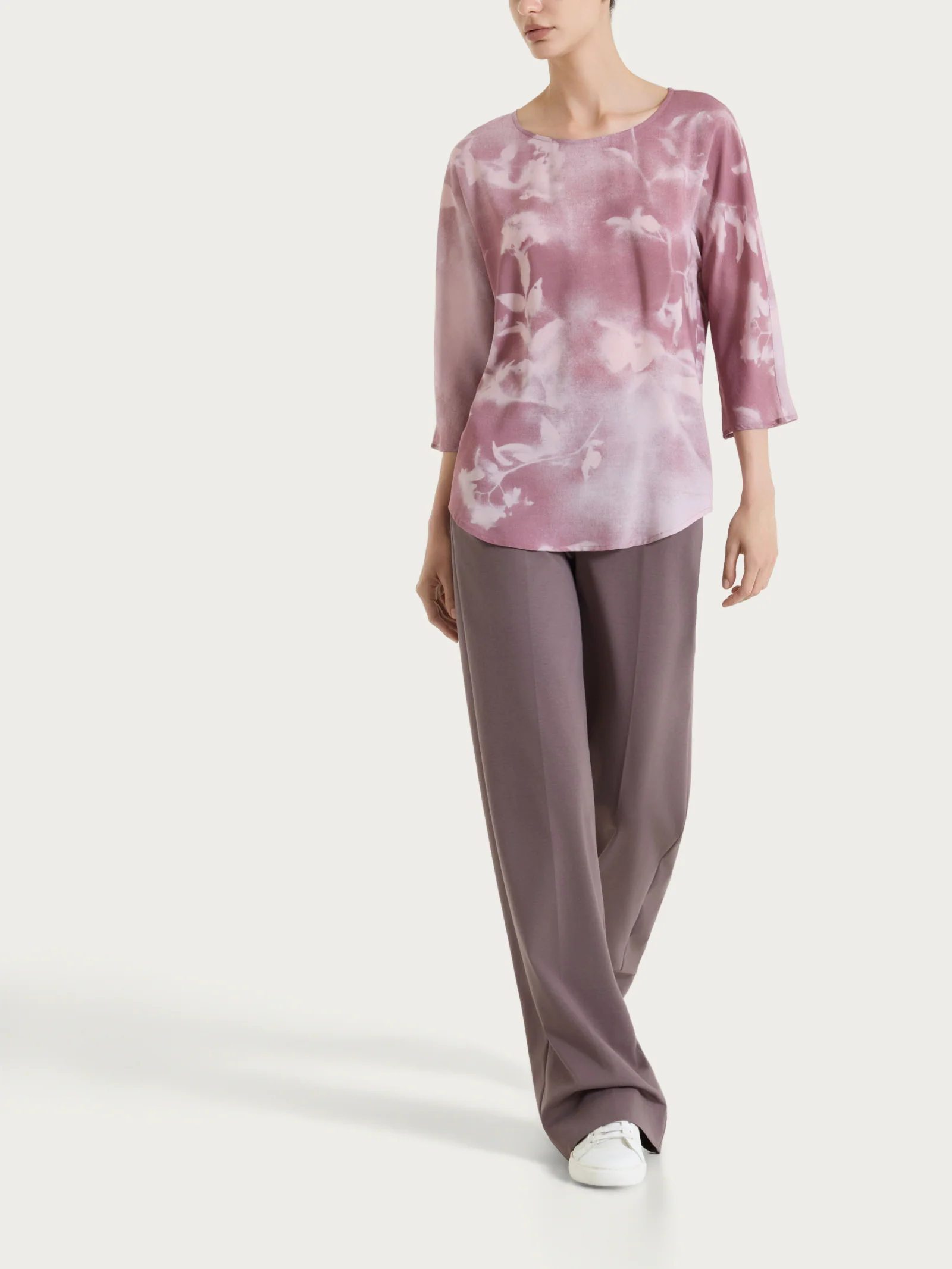 Blusa con manica 3/4 e fantasia in EcoSeta - Fant. Sphinx - Image 5