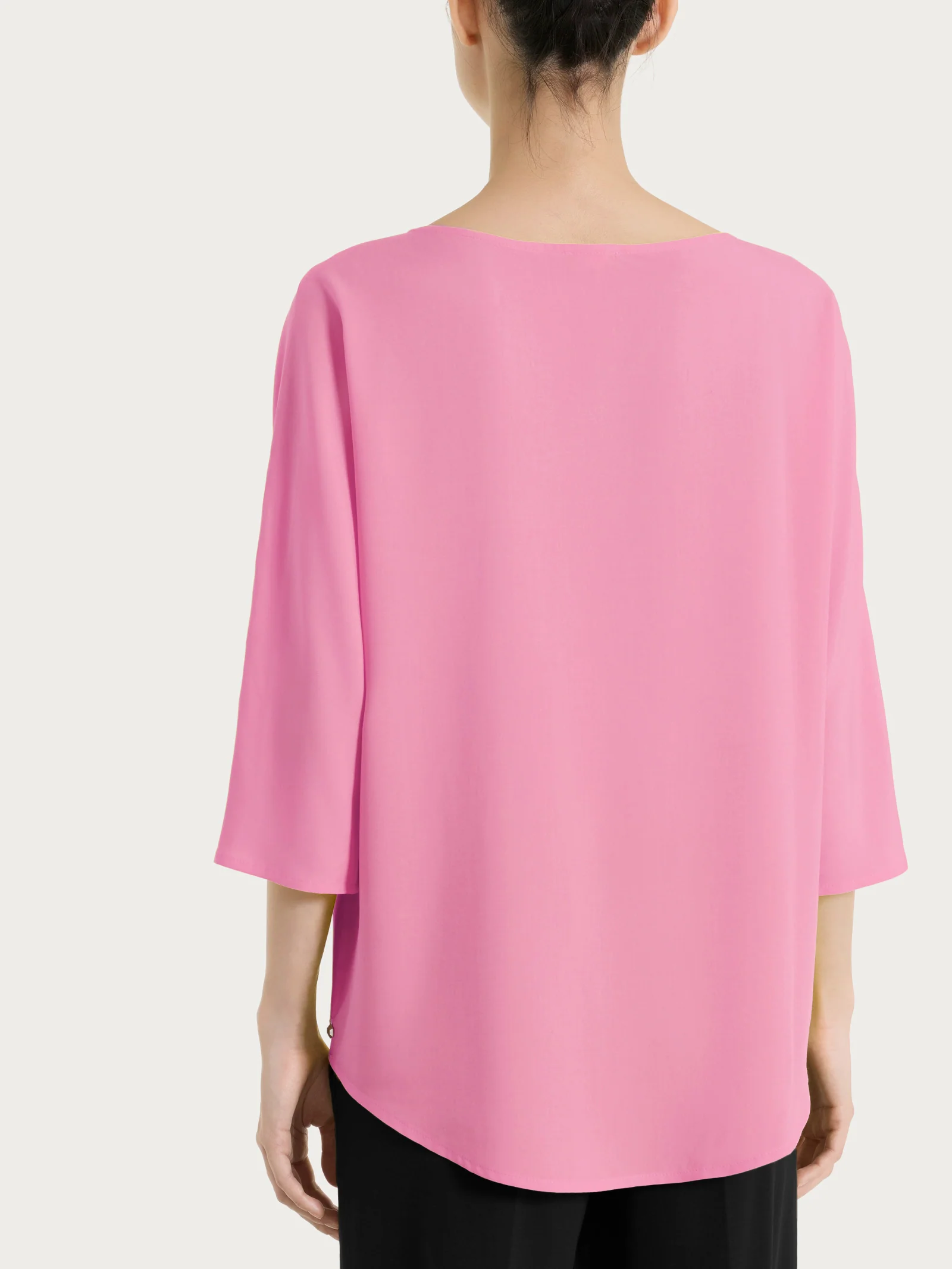 Blusa con manica 3/4 in Voile Stretch - Cashmere Rose - Image 2