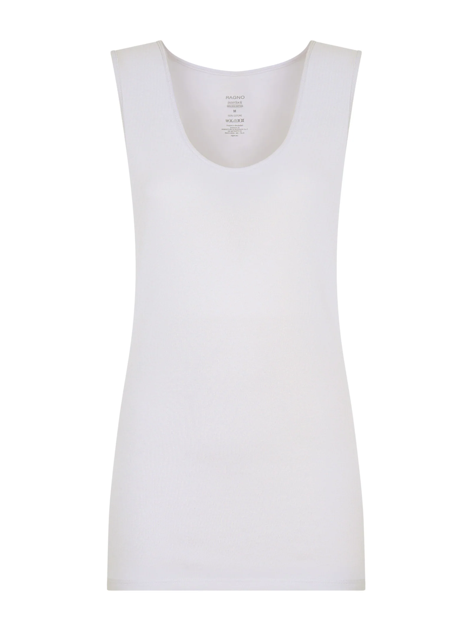 Caldo cotone - Canottiera in cotone felpato - White