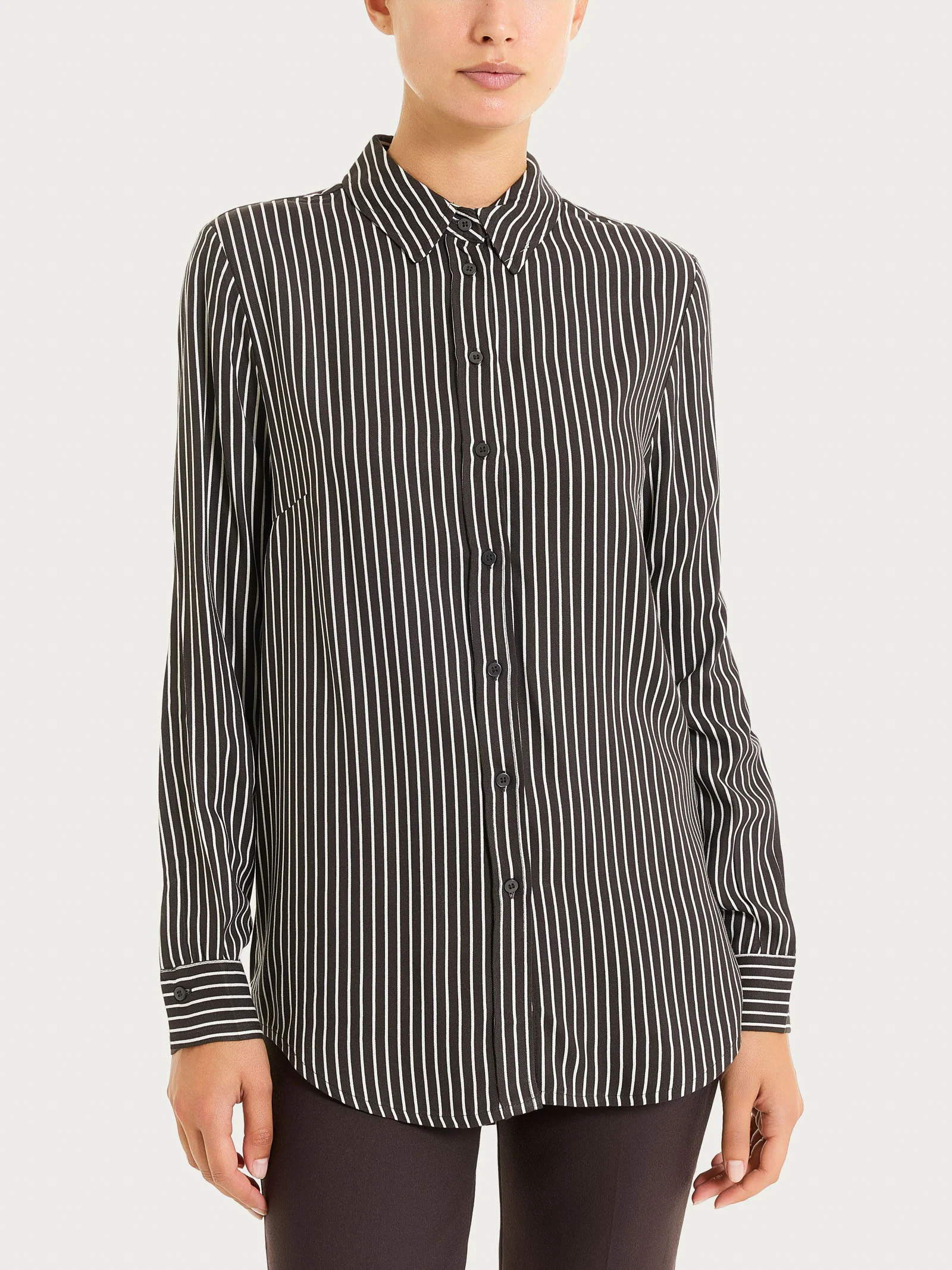 Camicia a righe in Winter EcoSeta - Fant. Chocolate Torte