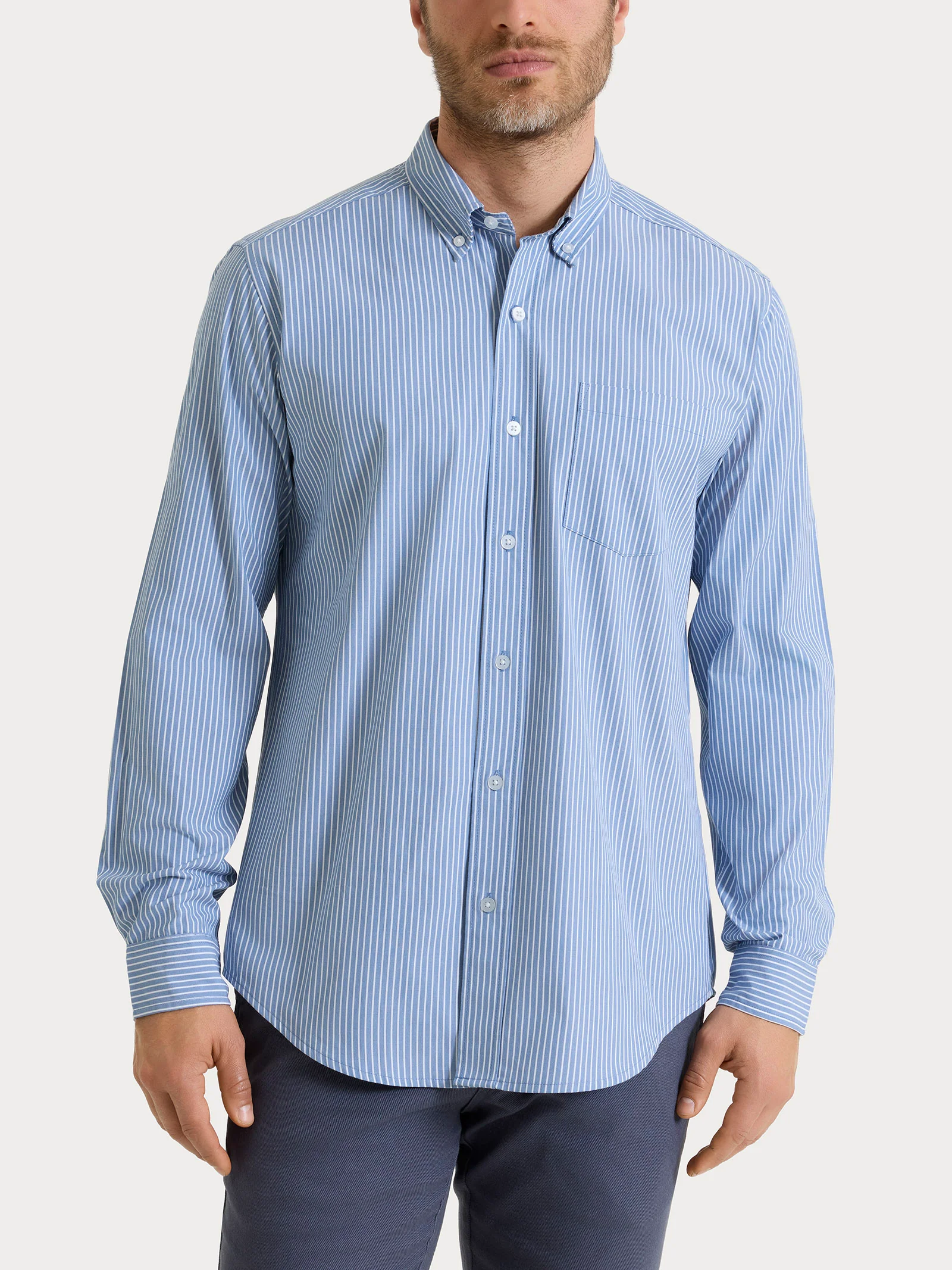 Camicia button down in Oxford Double Twisted - Fant. Rain Washed
