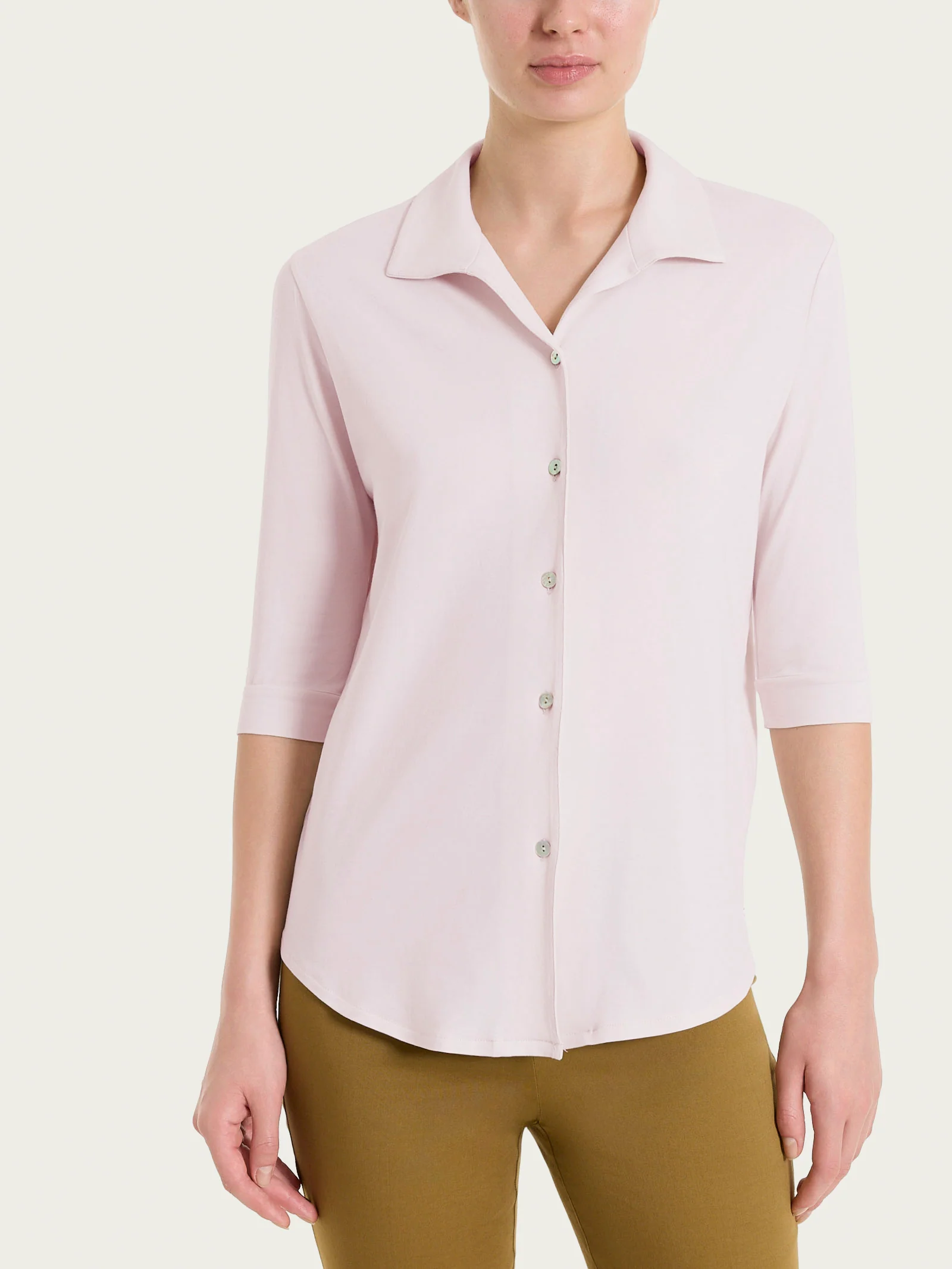 Camicia con manica 3/4 in Ultralight - Pale Lilac