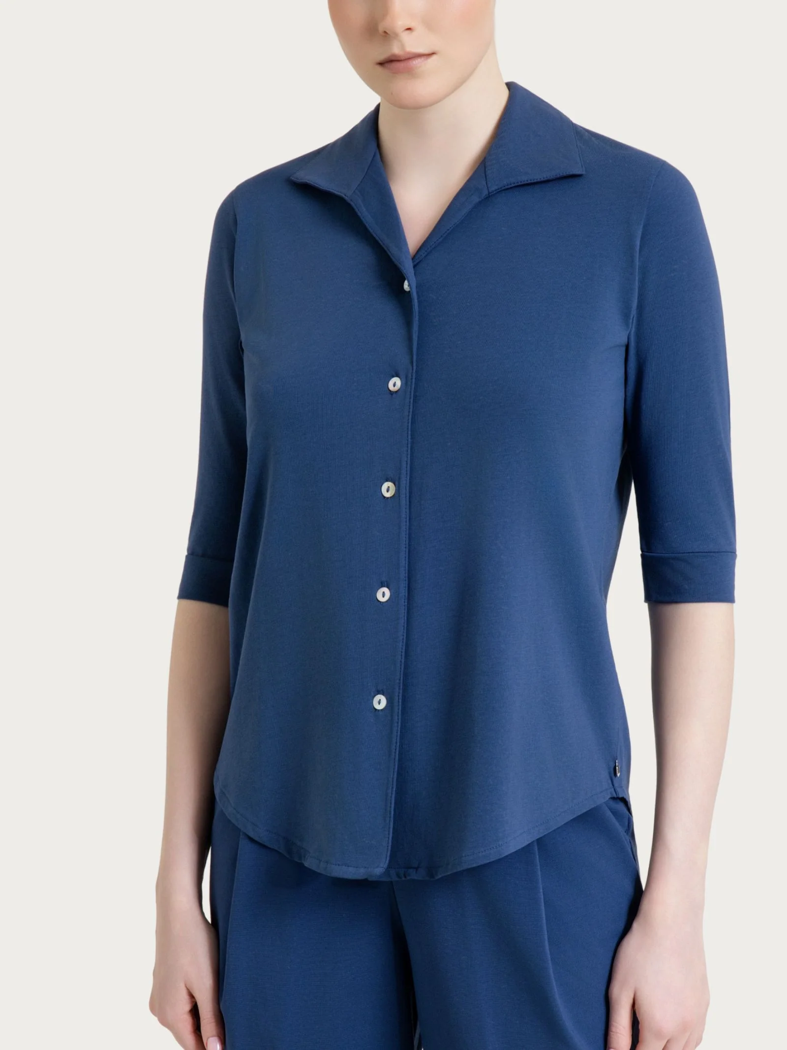 Camicia con manica 3/4 in Ultralight - Oceana