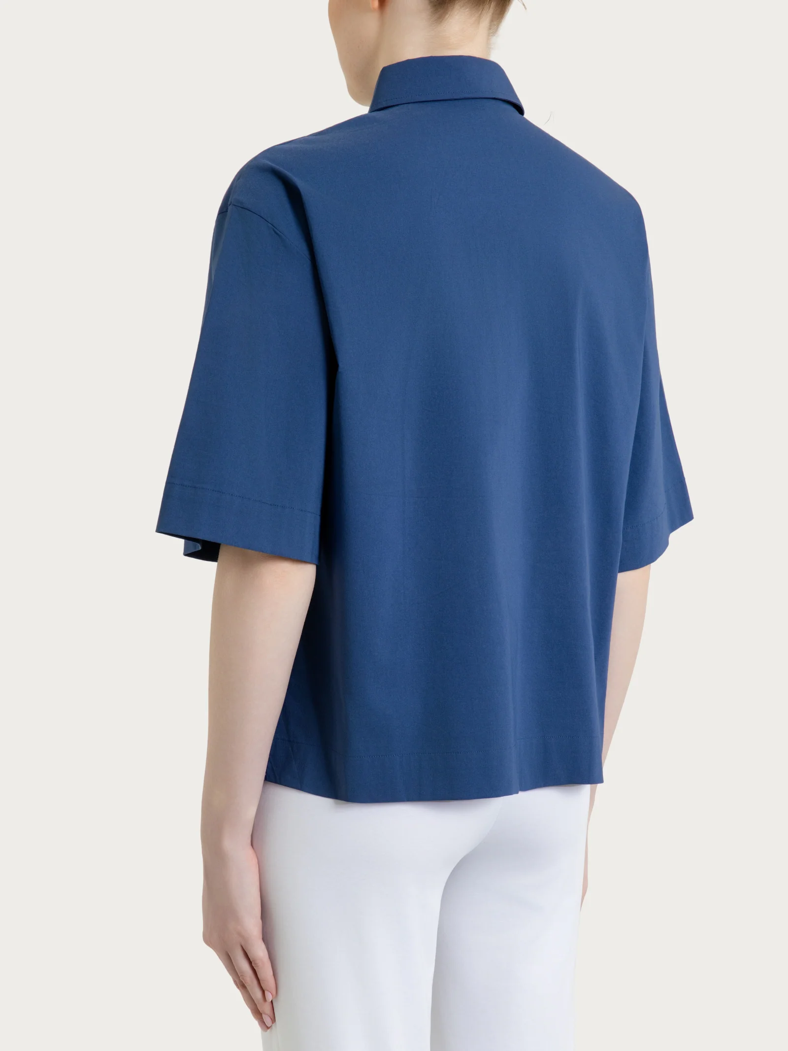 Camicia con manica corta in Super Fresh - Oceana - Image 2