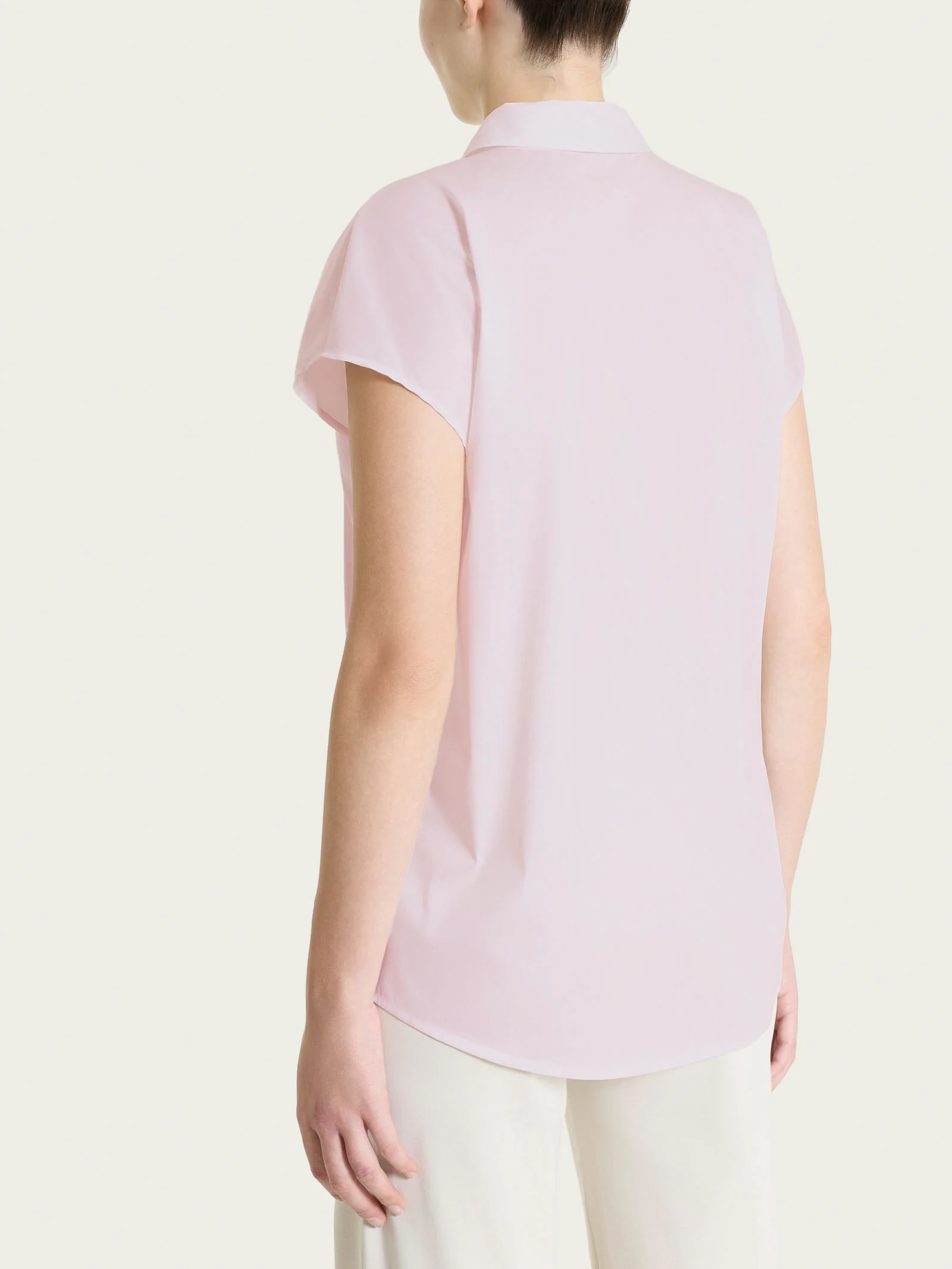 Camicia con manica kimono in Poplin di cotone - Pale Lilac - Image 2
