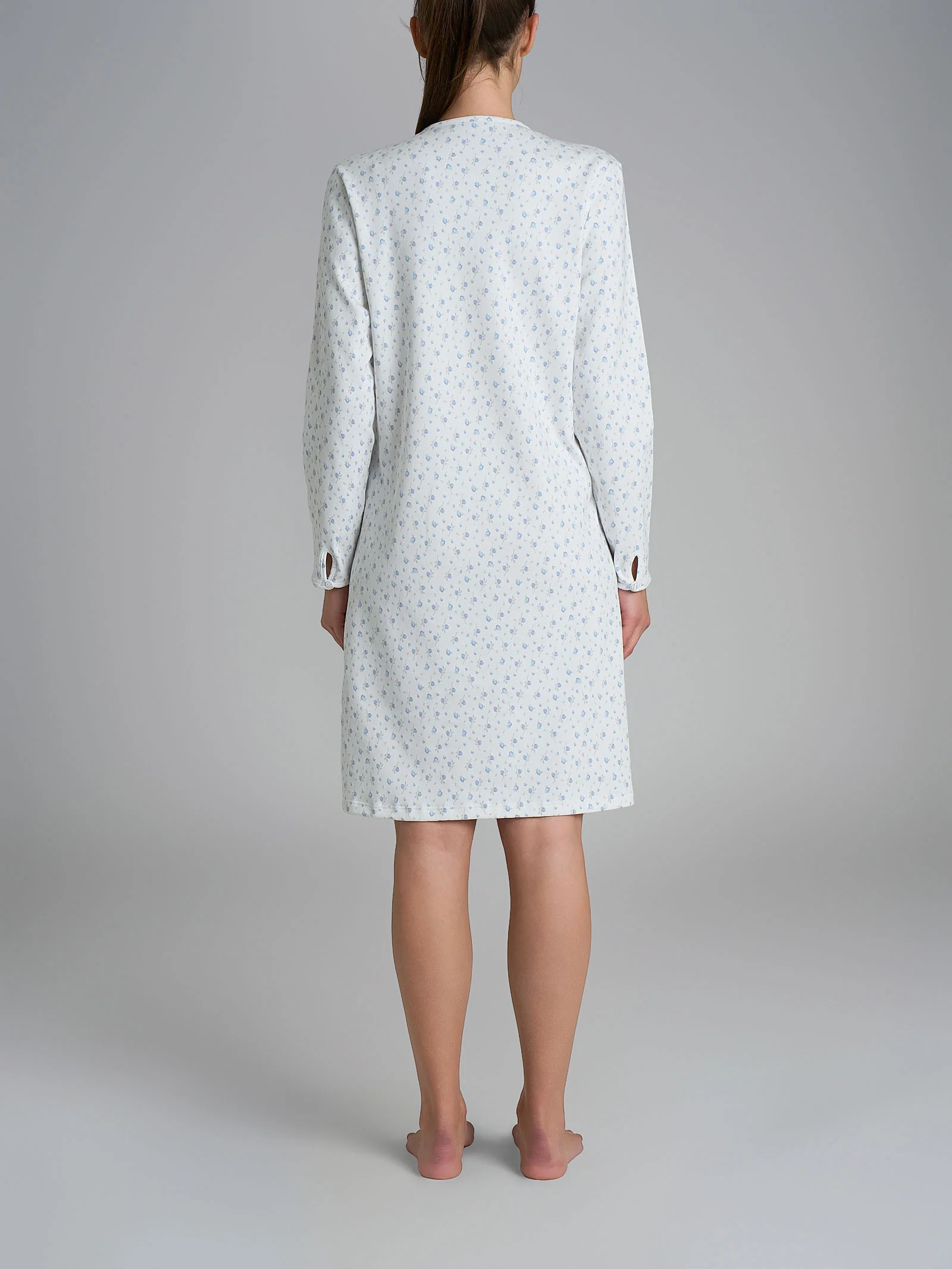 Camicia da notte con dettagli in Interlock di cotone 56-60 - Fant. Eventide - Image 2