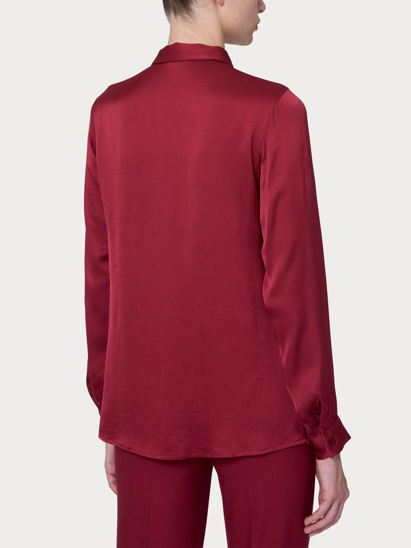 Camicia in EcoSeta - Tibetan Red - Image 2