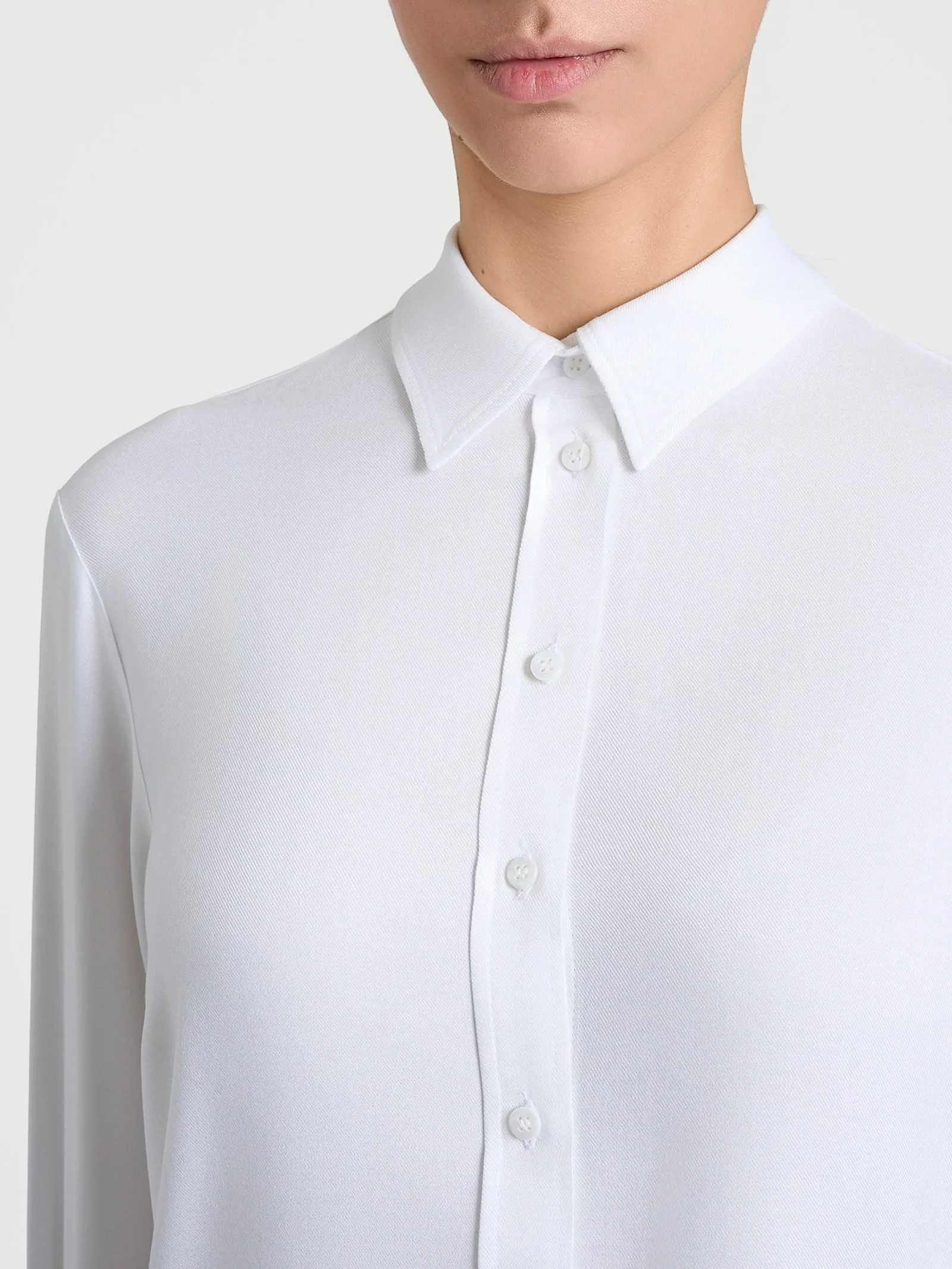 Camicia in Winter EcoSeta - Bianco - Image 3