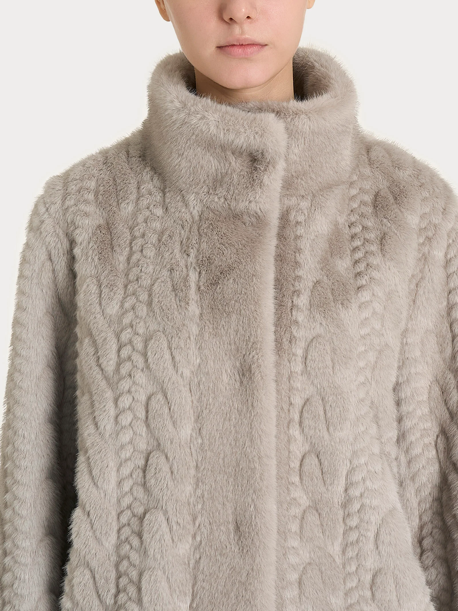 Cappotto double-face in Vegan Fur - String - Image 6