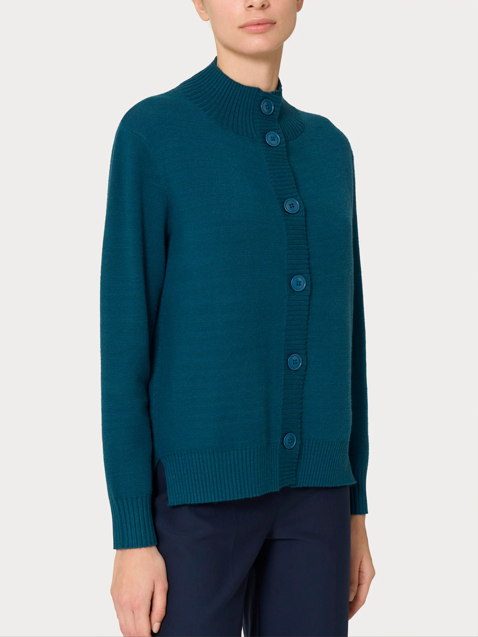 Cardigan aperto con bottoni in super soft - Reflecting Pond
