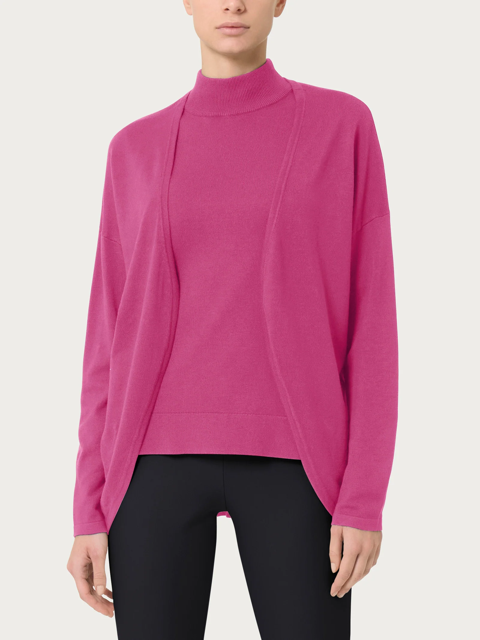 Cardigan aperto Four Seasons - Red Violet