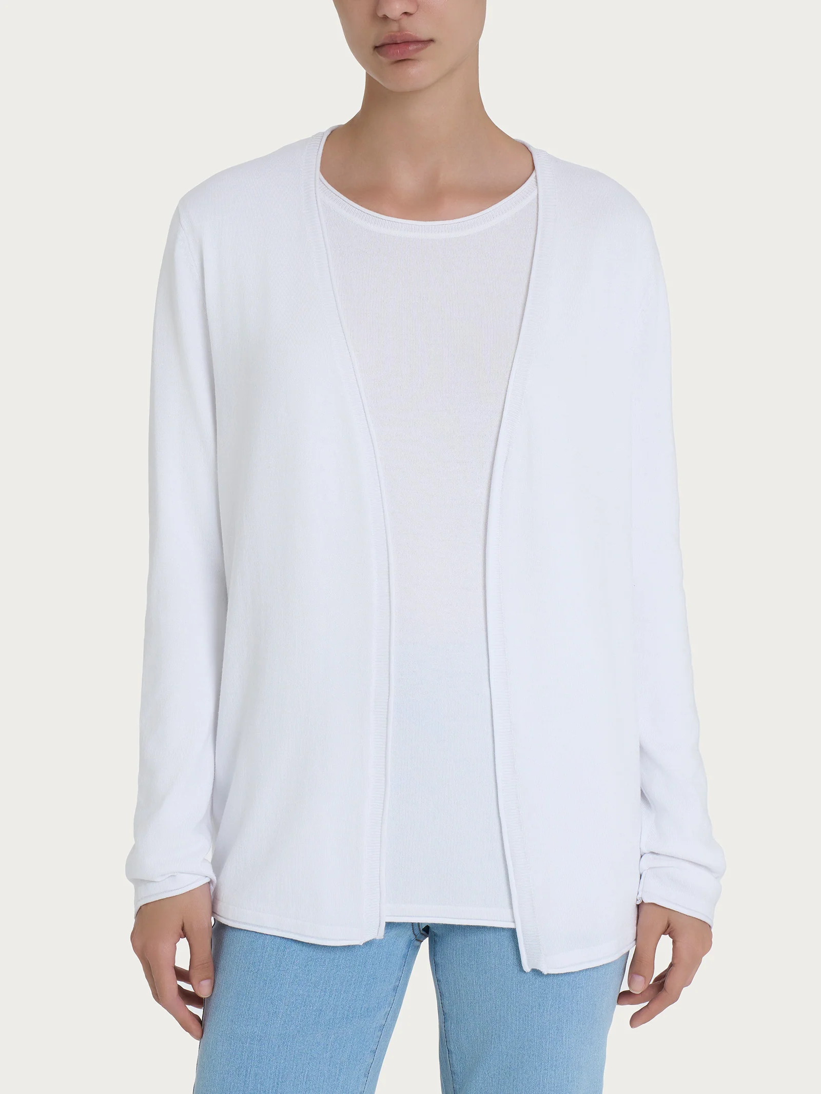 Cardigan aperto in Summertime - Bianco