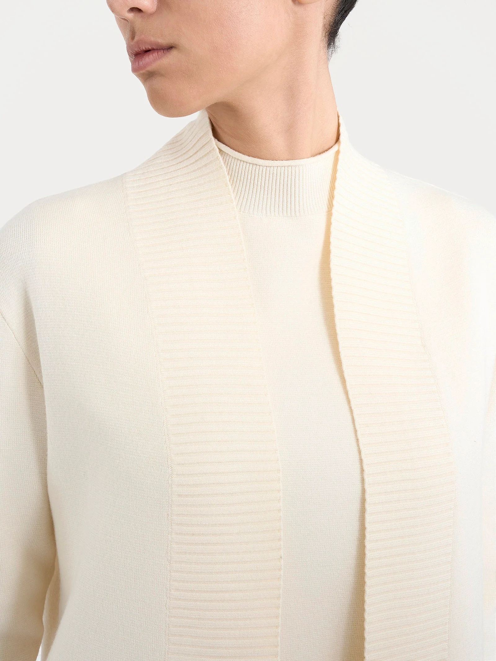 Cardigan aperto in Super Soft  - Avorio - Image 3