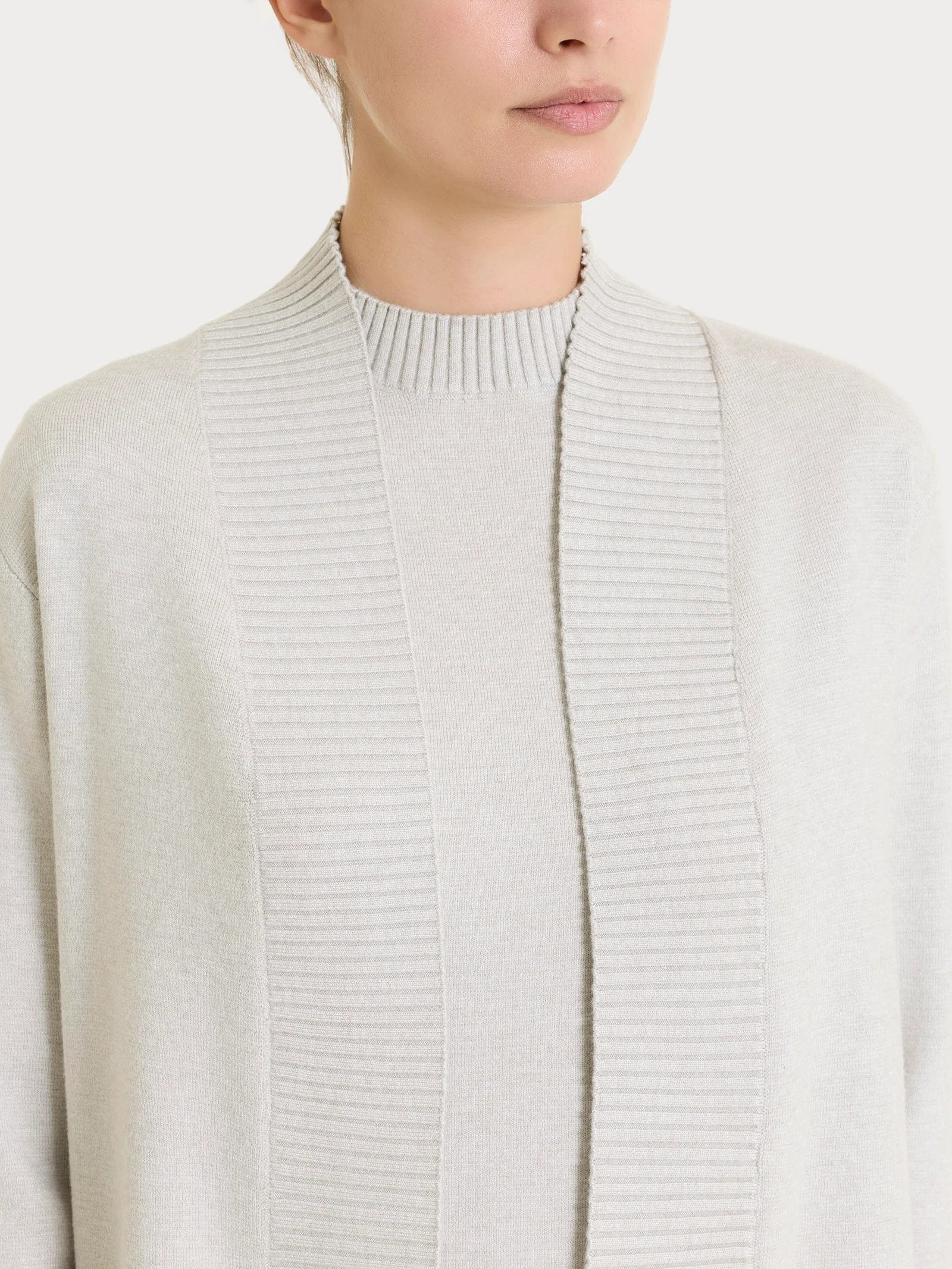 Cardigan aperto in Super Soft - CHAMPIGNON MEL. - Image 3