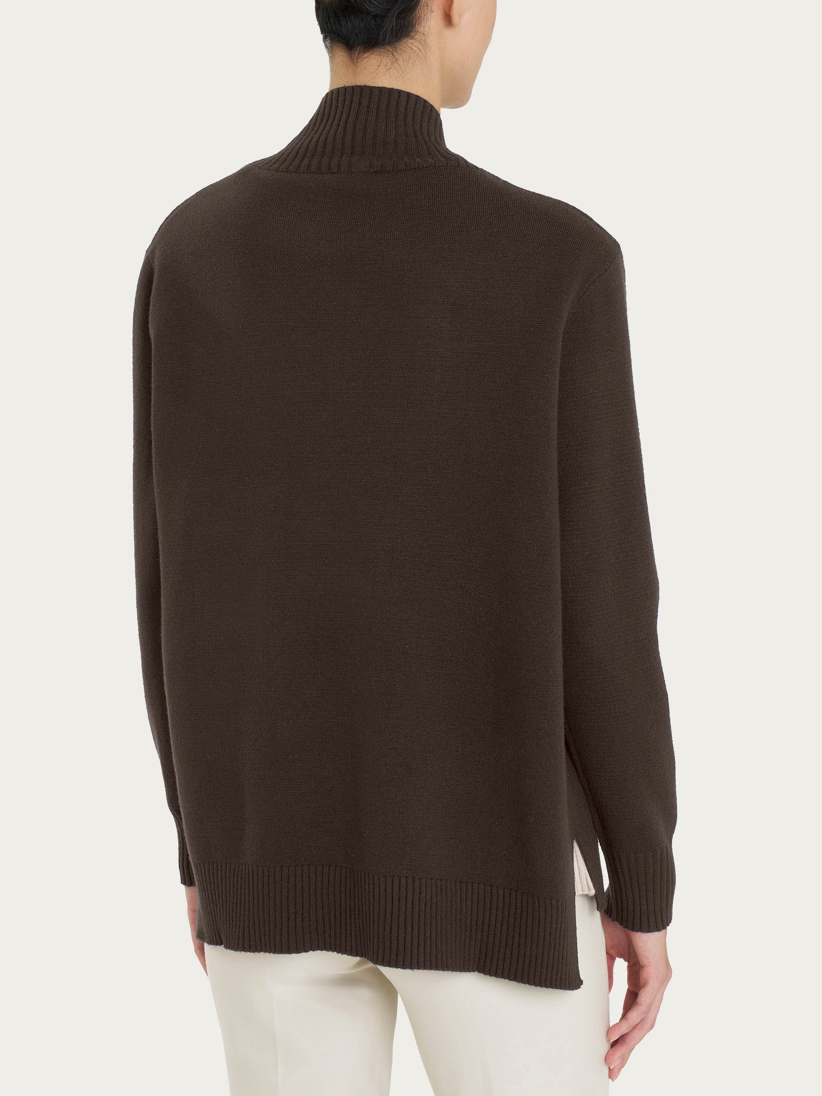 Cardigan aperto in Super Soft - Chocolate Torte - Image 2