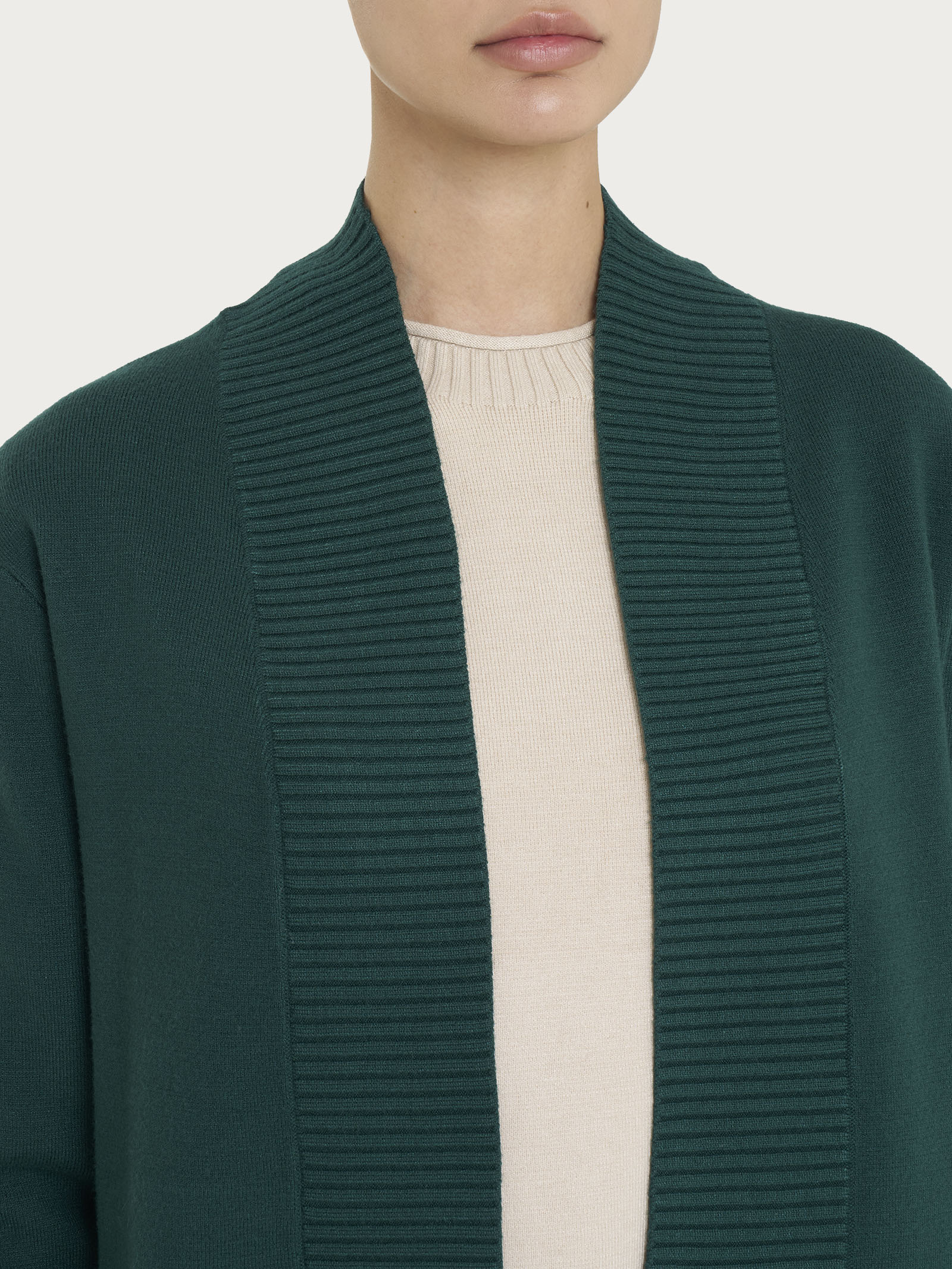 Cardigan aperto in Super Soft  - Rain Forest - Image 3